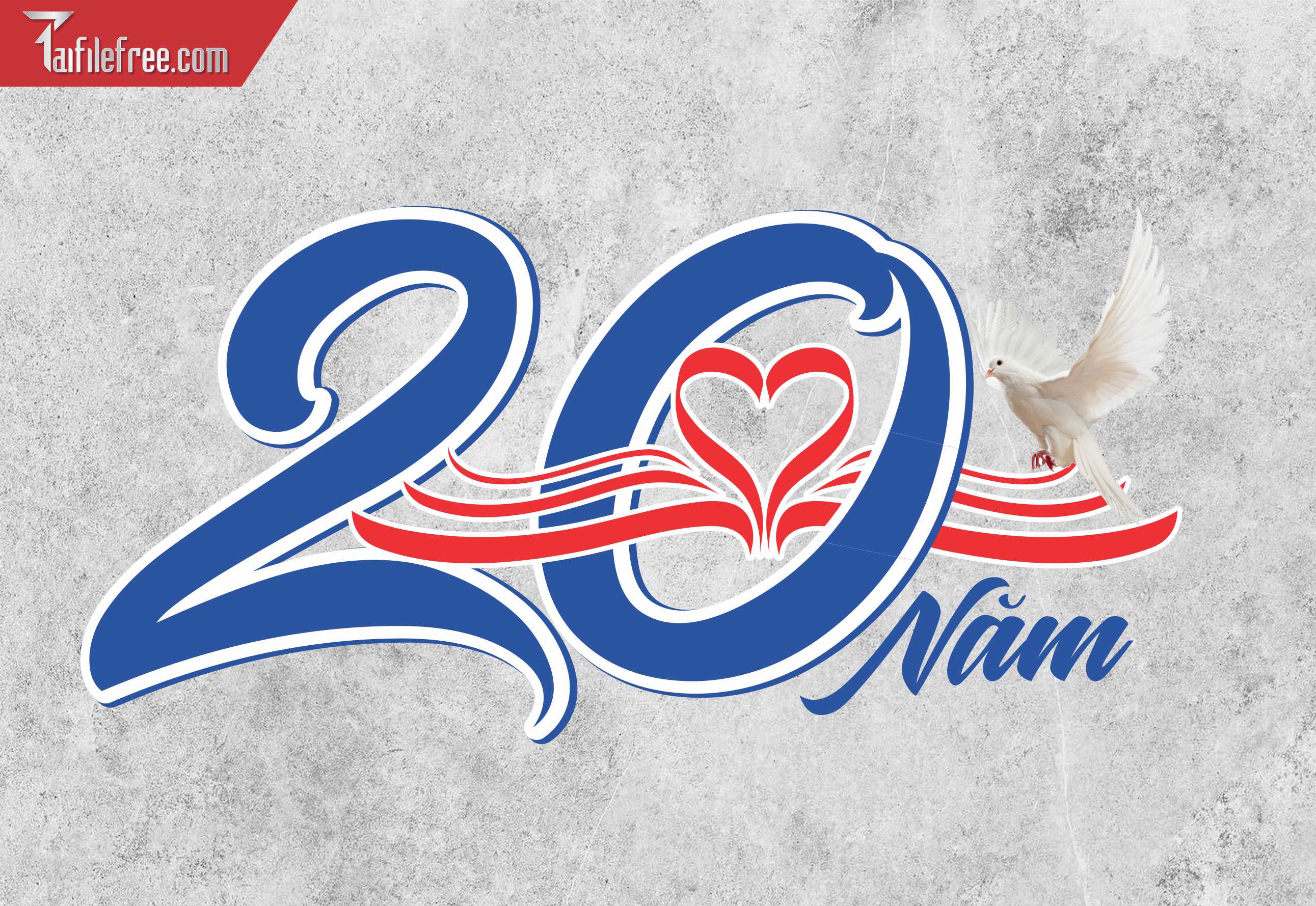 Vector Số 20 Năm Cách Điệu_LG80