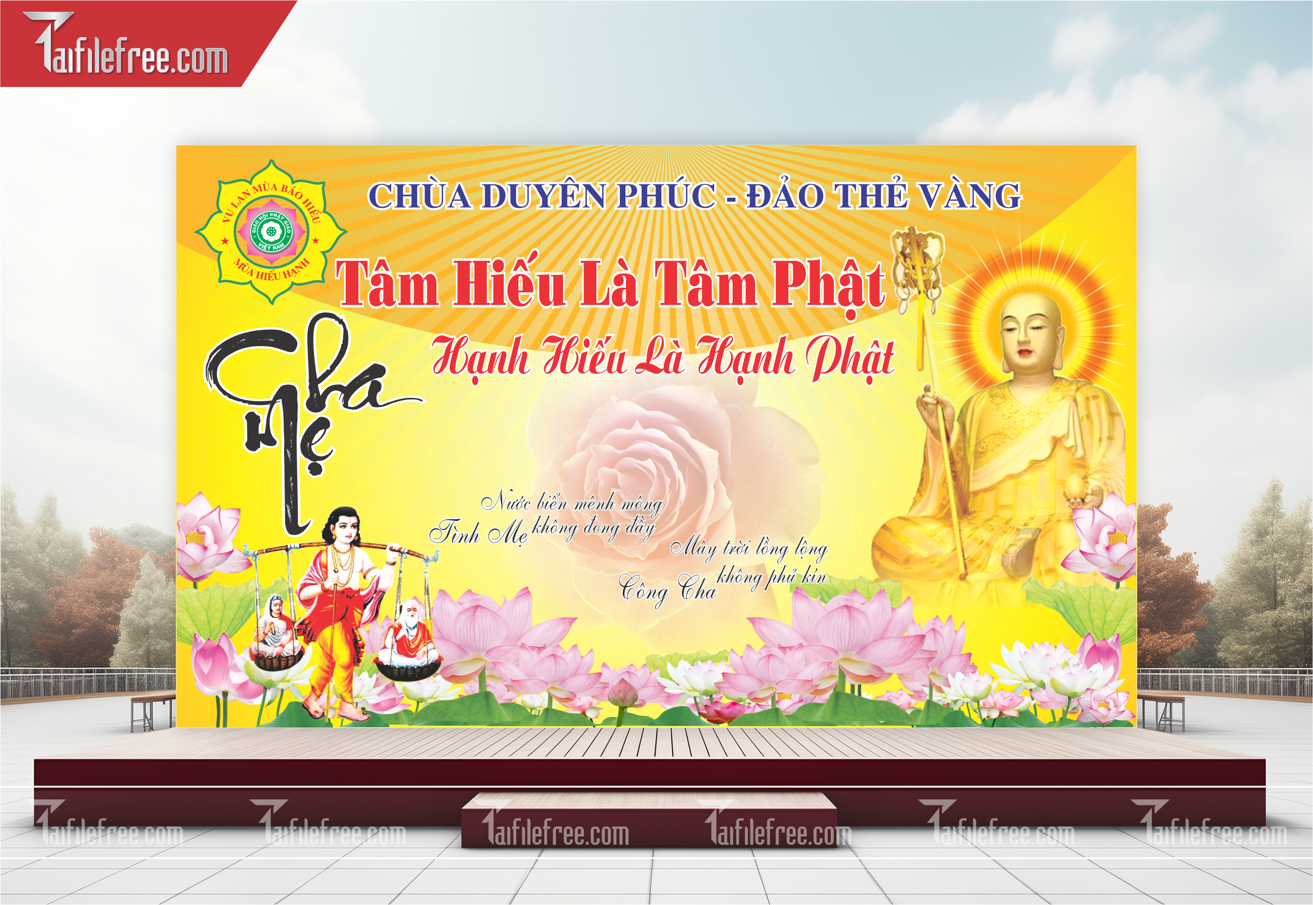 File Thiết Kế Banner, Poster Vu Lan Báo Hiếu Đẹp_LL01