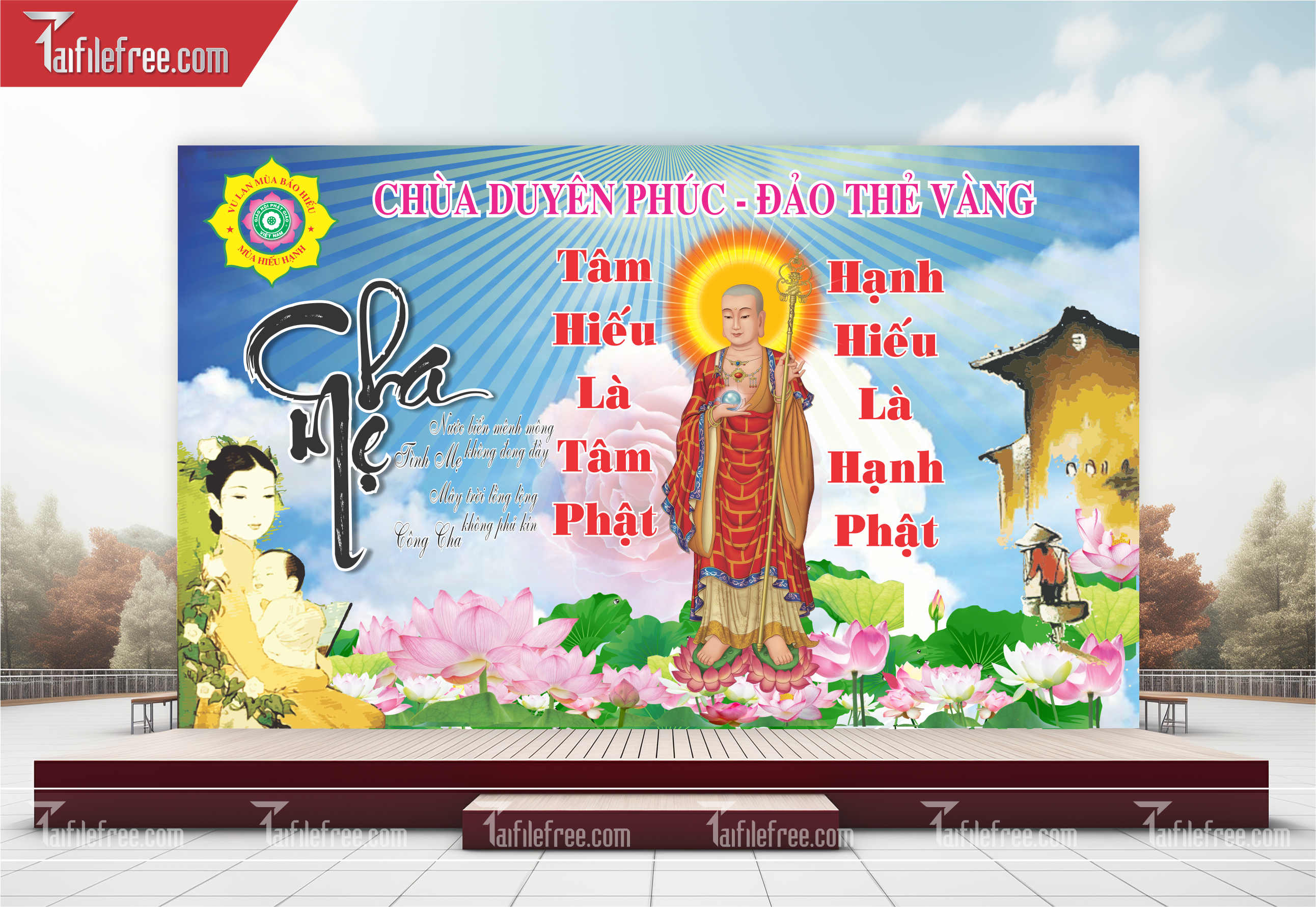 File Thiết Kế Banner, Poster Vu Lan Báo Hiếu Đẹp_LL06