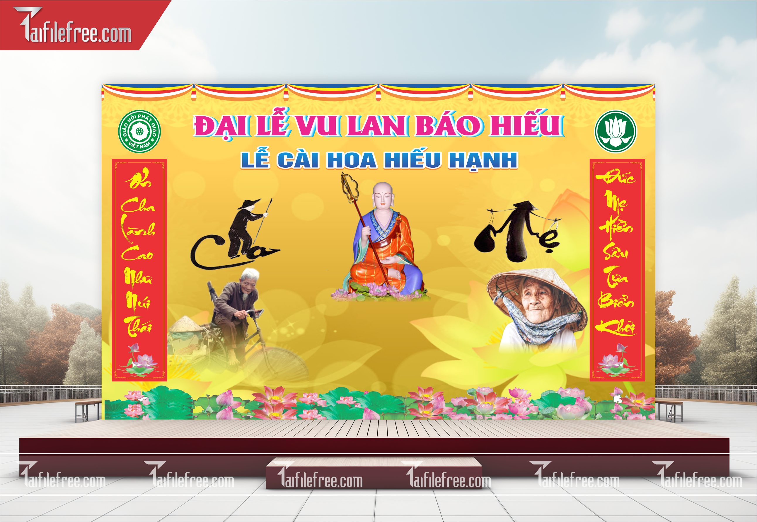 File Thiết Kế Banner, Poster Vu Lan Báo Hiếu Đẹp_LL08