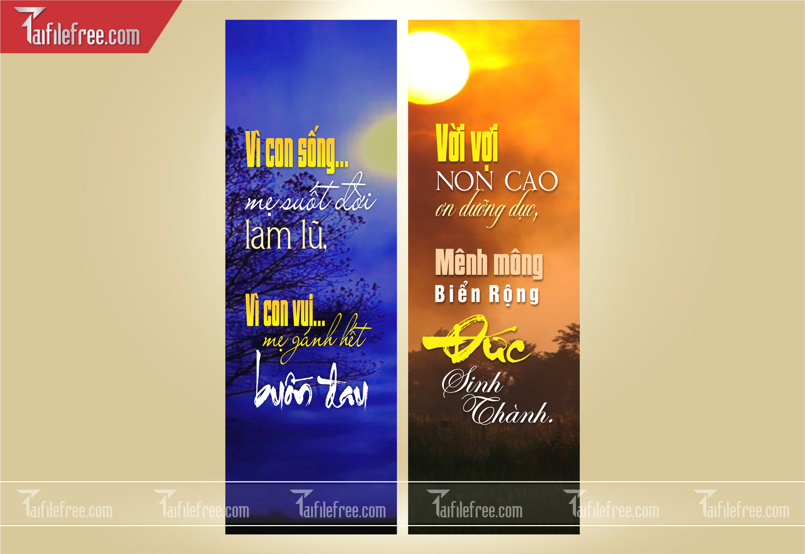 File Thiết Kế Banner, Poster Vu Lan Báo Hiếu Đẹp_LL12