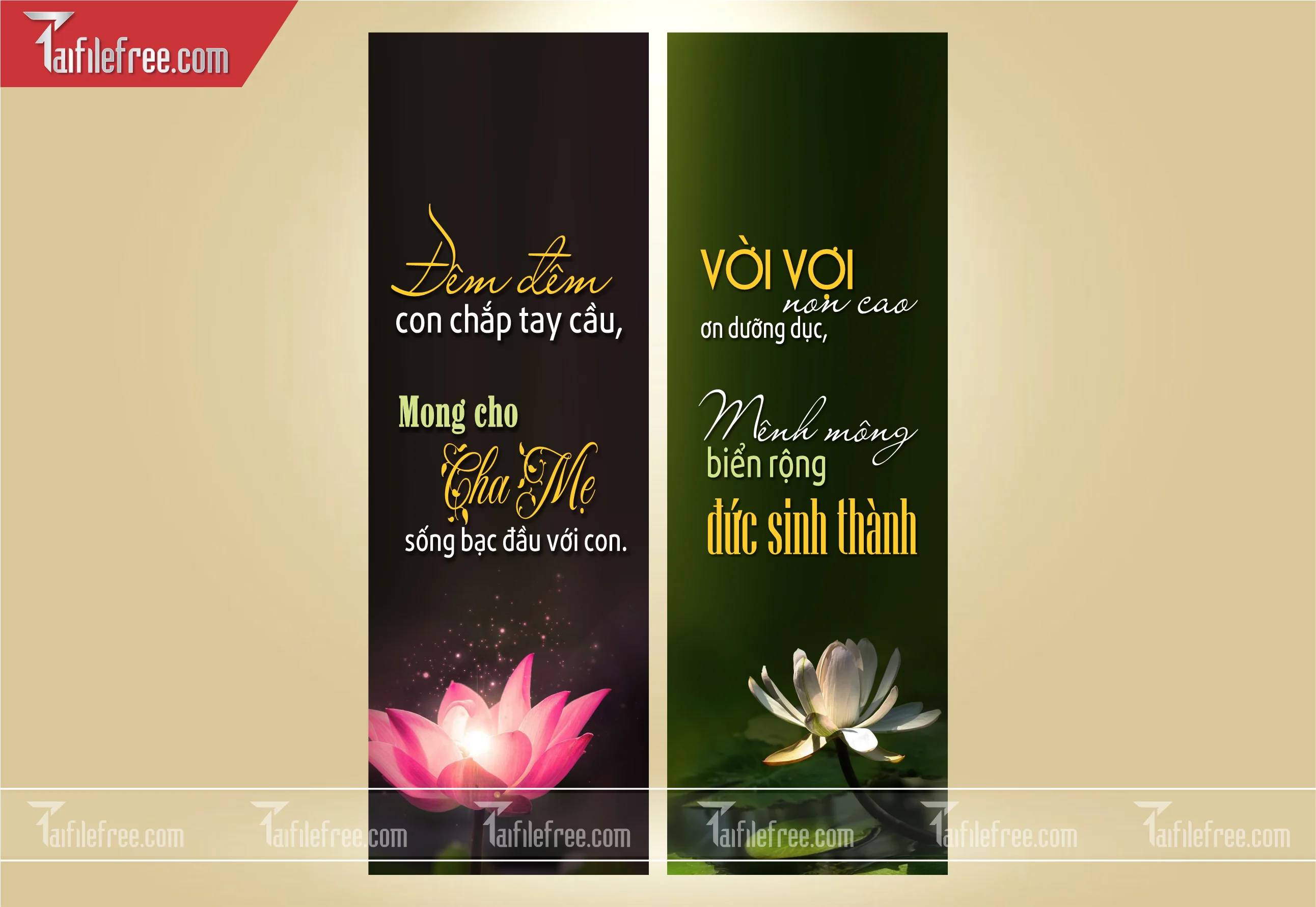 File Thiết Kế Banner, Poster Vu Lan Báo Hiếu Đẹp_LL15