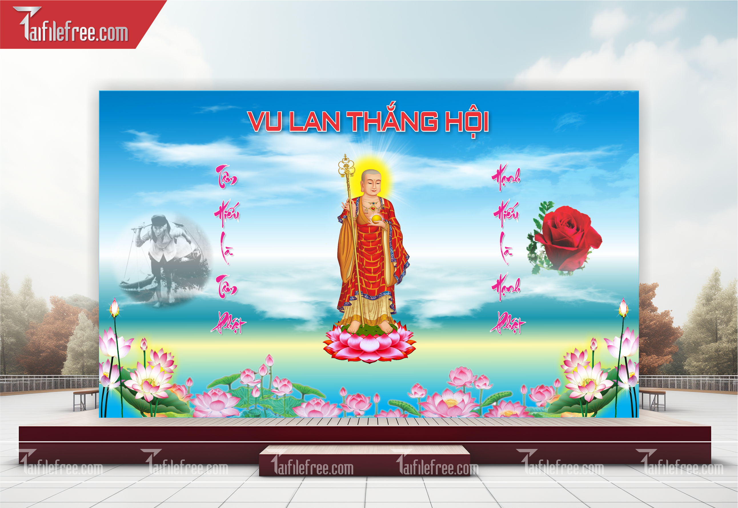 File Thiết Kế Banner, Poster Vu Lan Báo Hiếu Đẹp_LL19