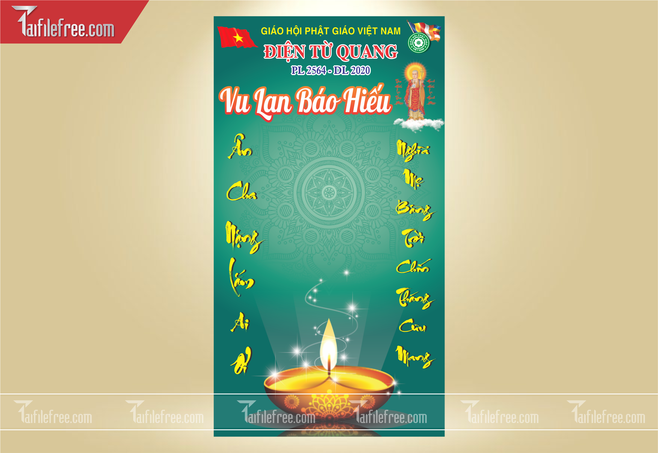 File Thiết Kế Banner, Poster Vu Lan Báo Hiếu Đẹp_LL22