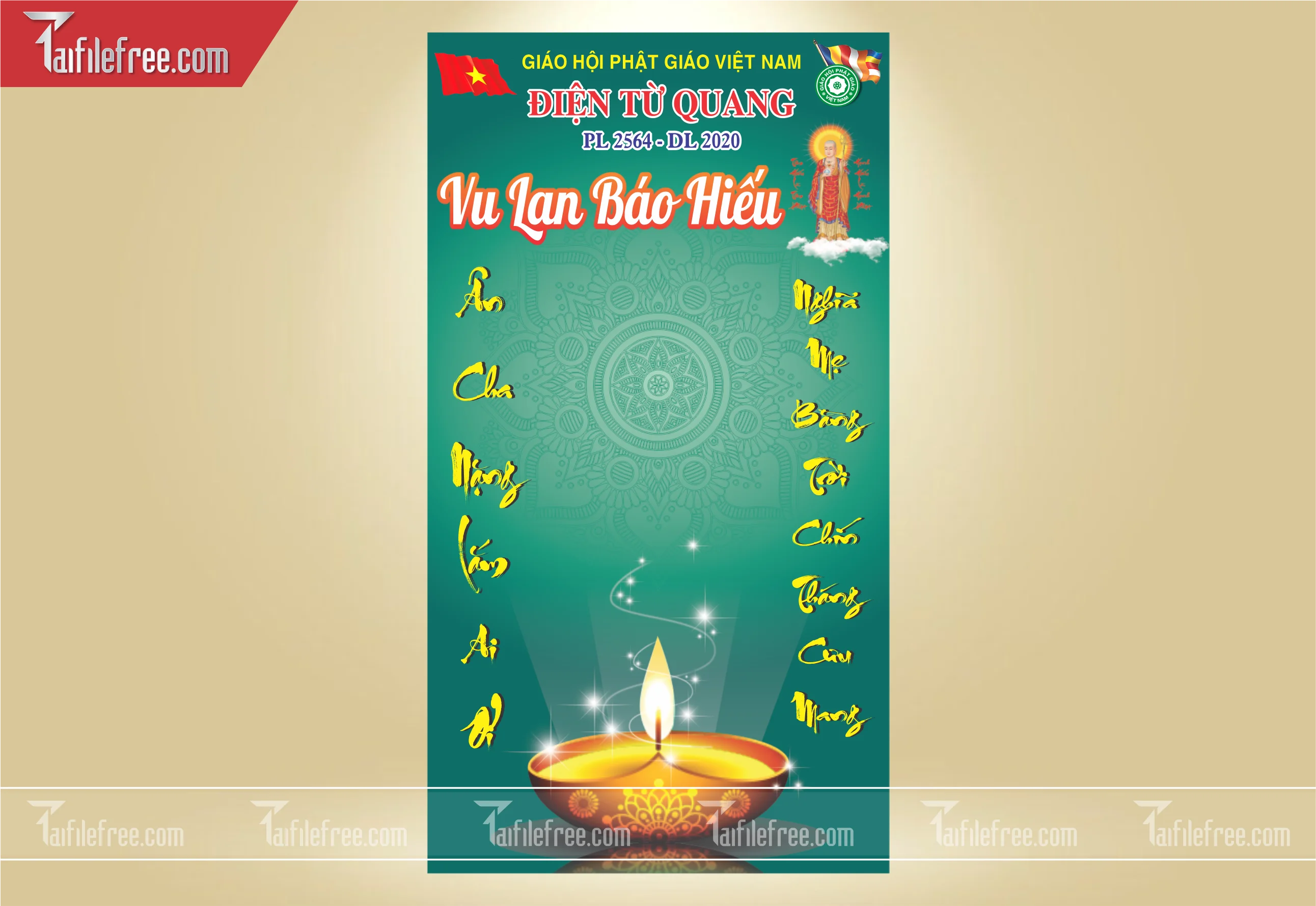 File Thiết Kế Banner, Poster Vu Lan Báo Hiếu Đẹp_LL22
