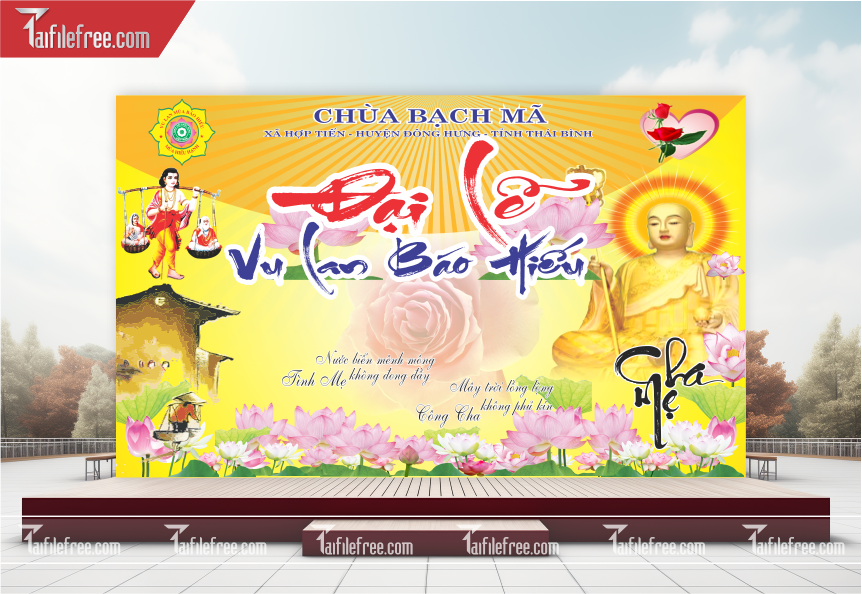 File Thiết Kế Banner, Poster Vu Lan Báo Hiếu Đẹp_LL28