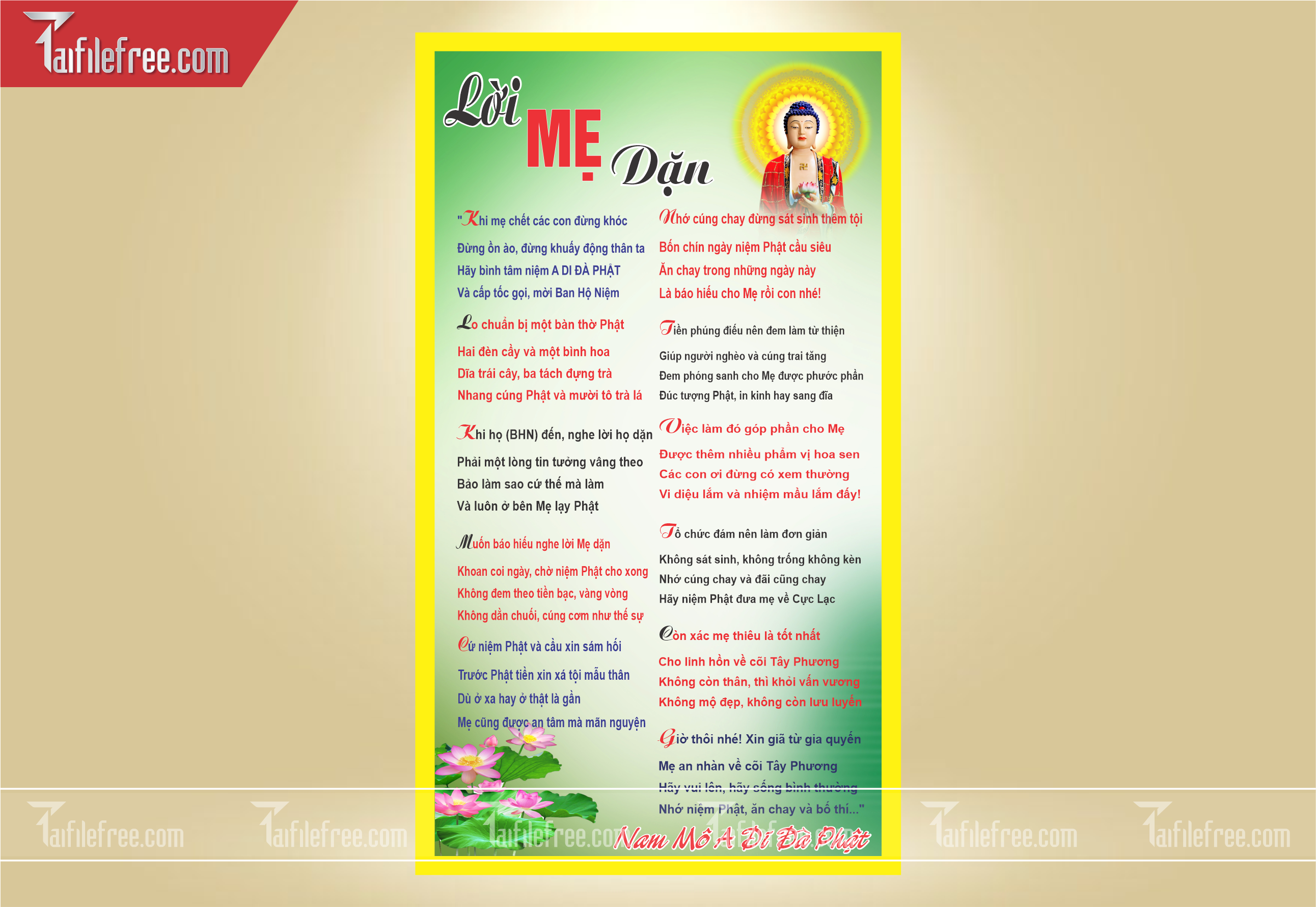 File Thiết Kế Banner, Poster Vu Lan Báo Hiếu Đẹp_LL29