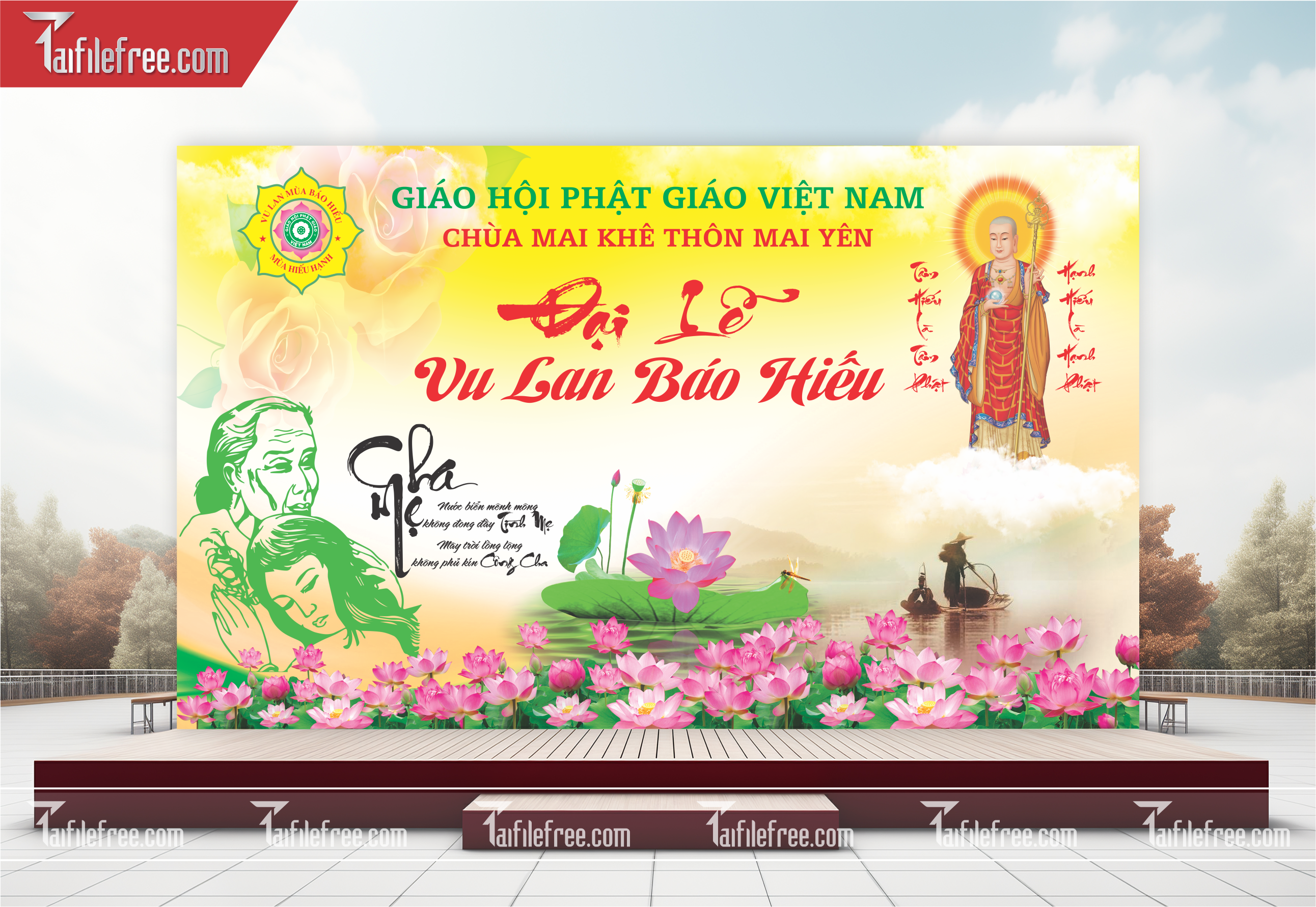 File Thiết Kế Banner, Poster Vu Lan Báo Hiếu Đẹp_LL30