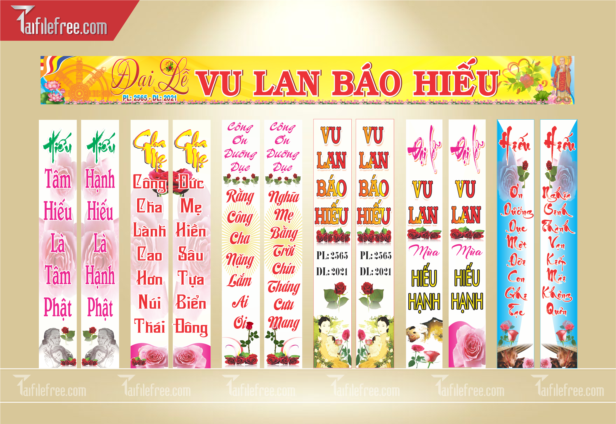 File Thiết Kế Banner, Poster Vu Lan Báo Hiếu Đẹp_LL31