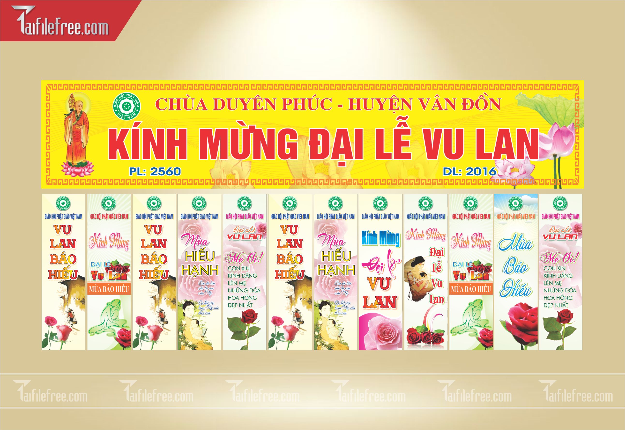 File Thiết Kế Banner, Poster Vu Lan Báo Hiếu Đẹp_LL33