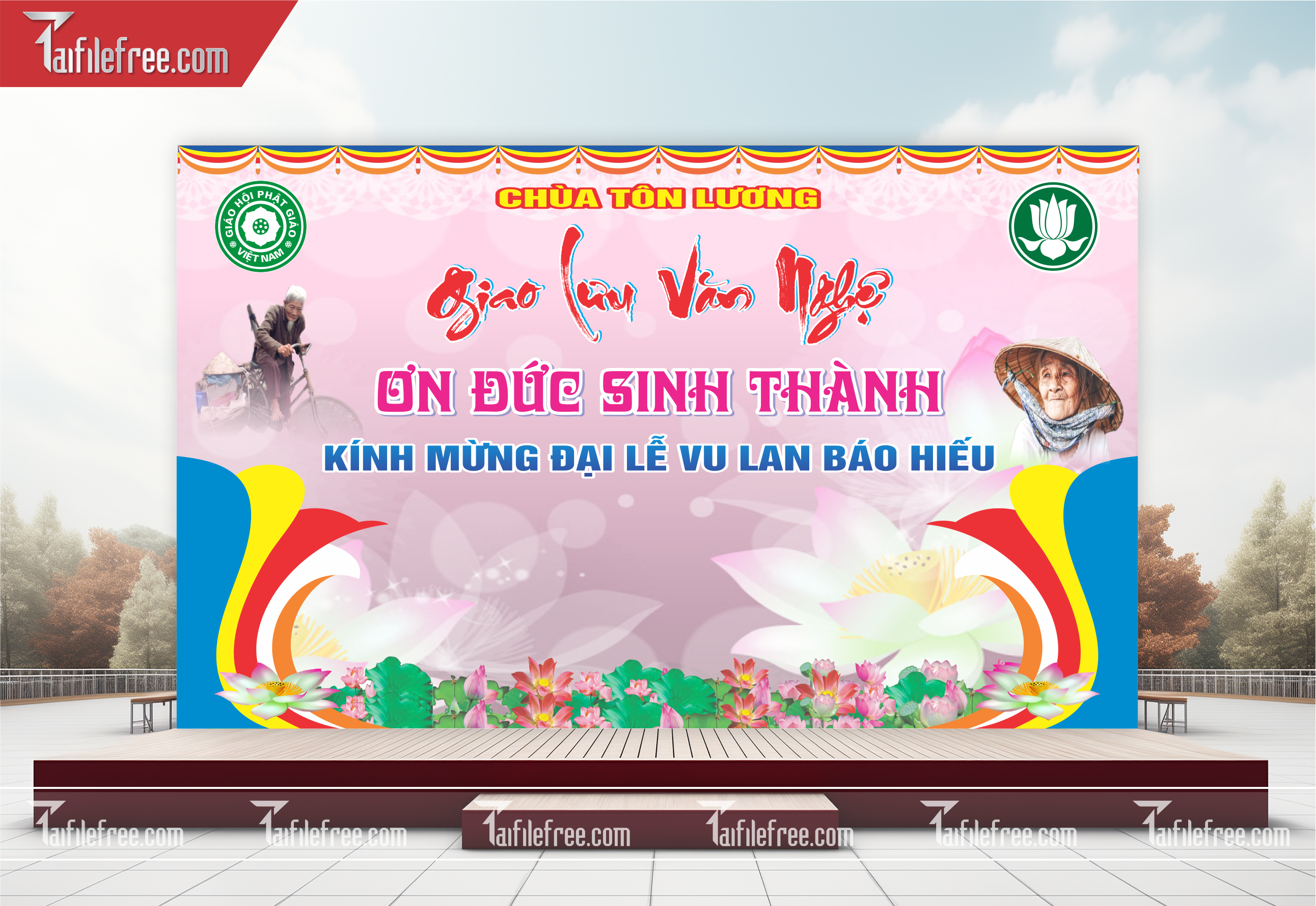 File Thiết Kế Banner, Poster Vu Lan Báo Hiếu Đẹp_LL35