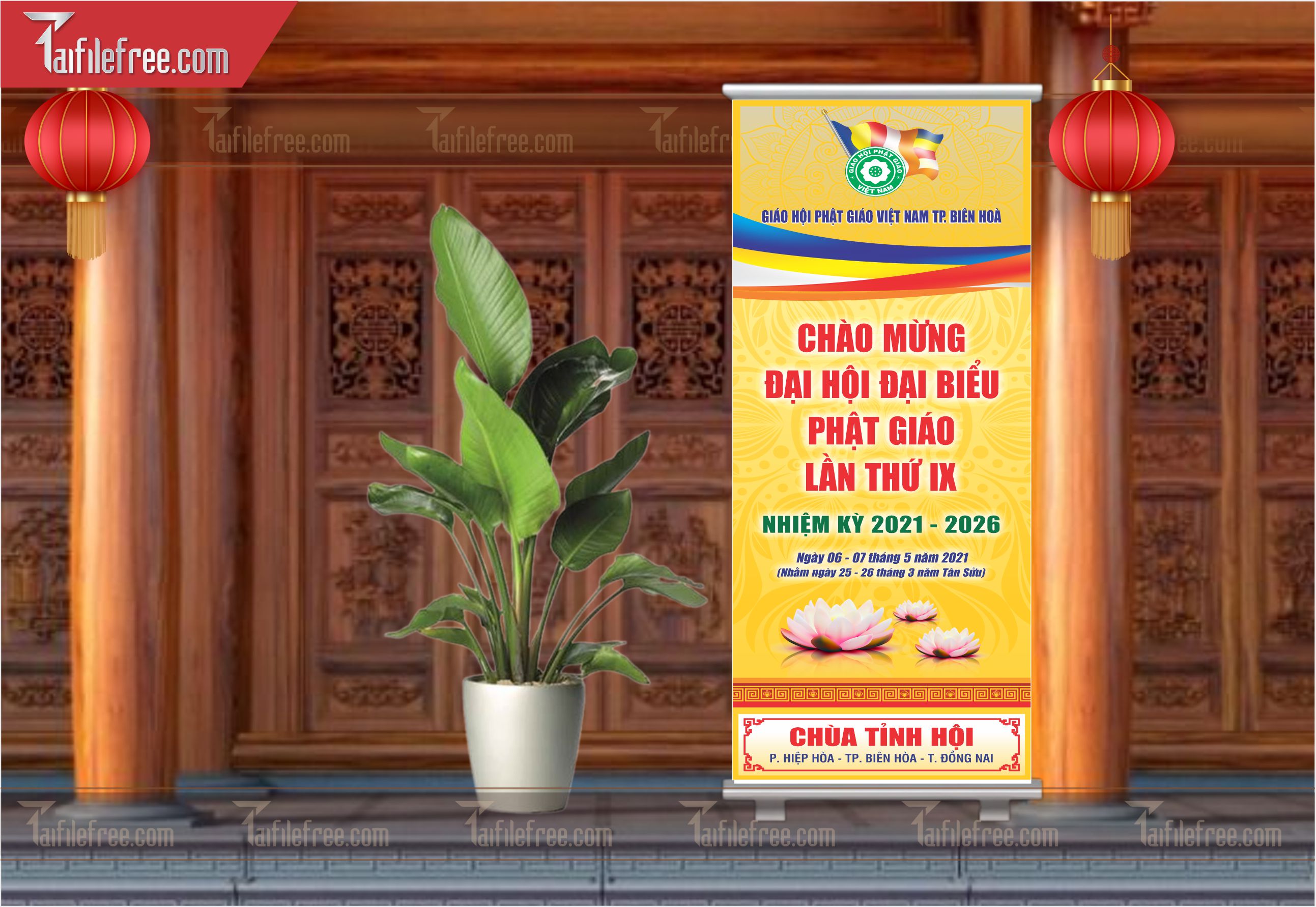 Mẫu Standee Mừng Lễ Phật Đản LPD01