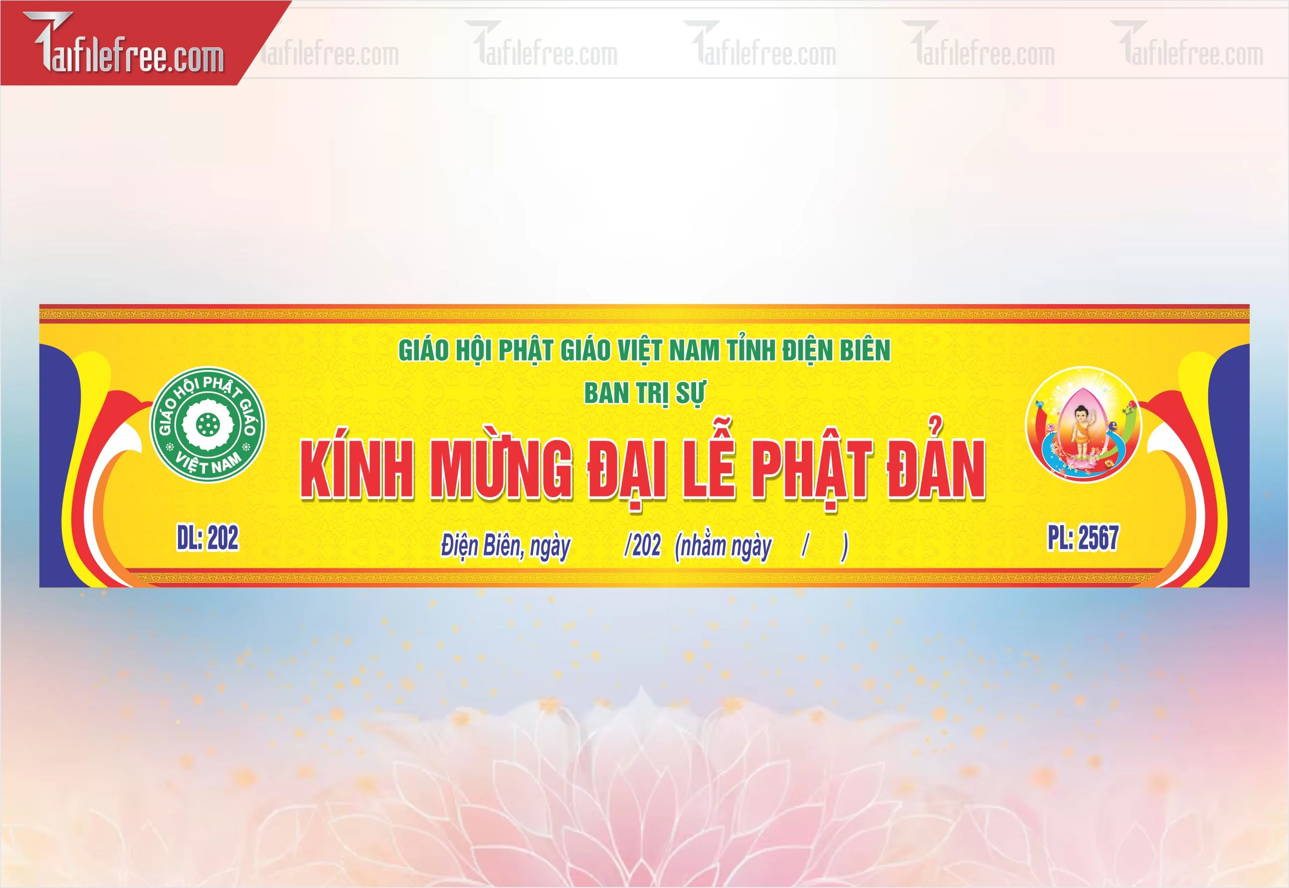 Băng Rôn Trang Trí Mừng Lễ Phật Đản LPD106