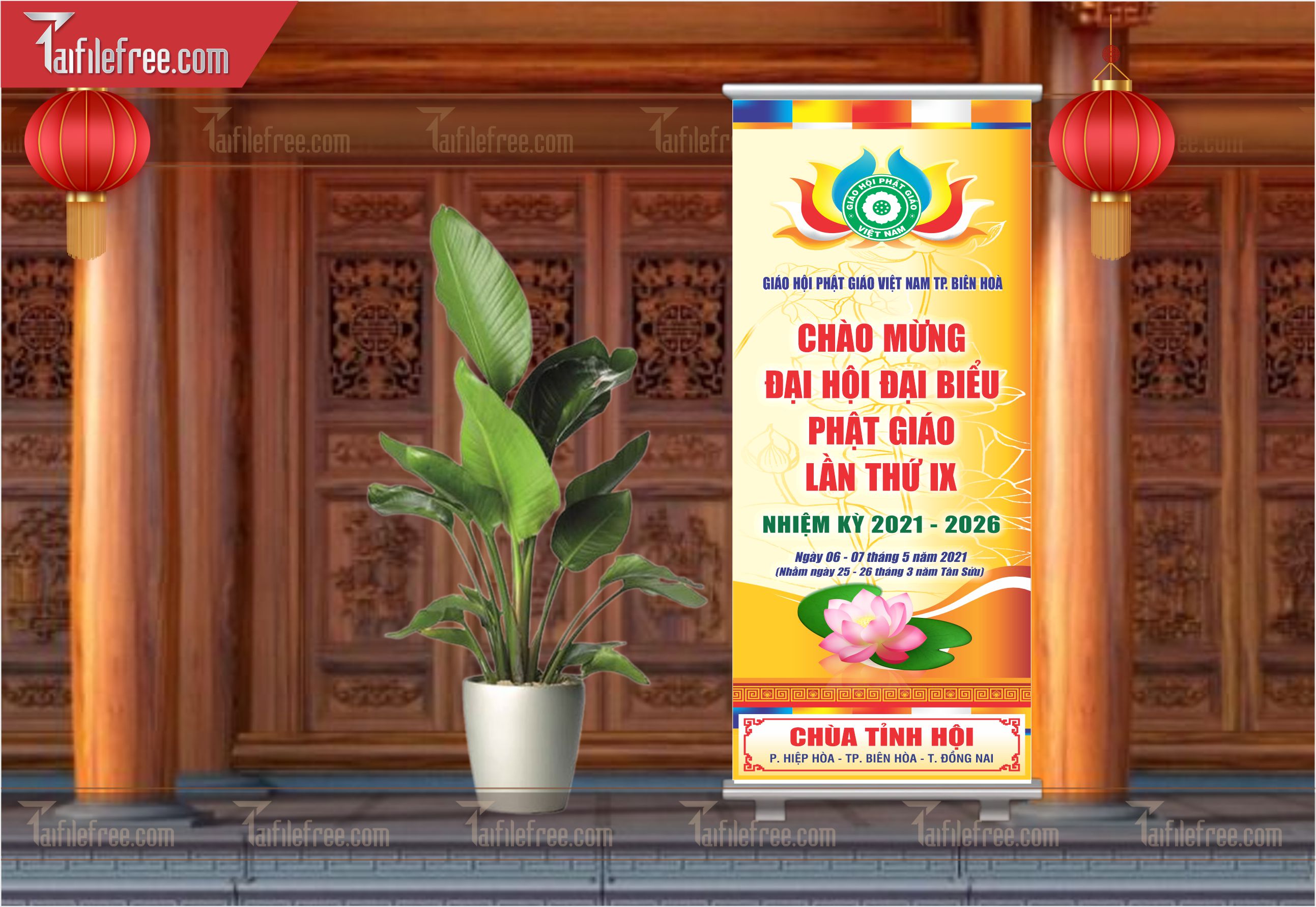 Mẫu Standee Mừng Lễ Phật Đản LPD12