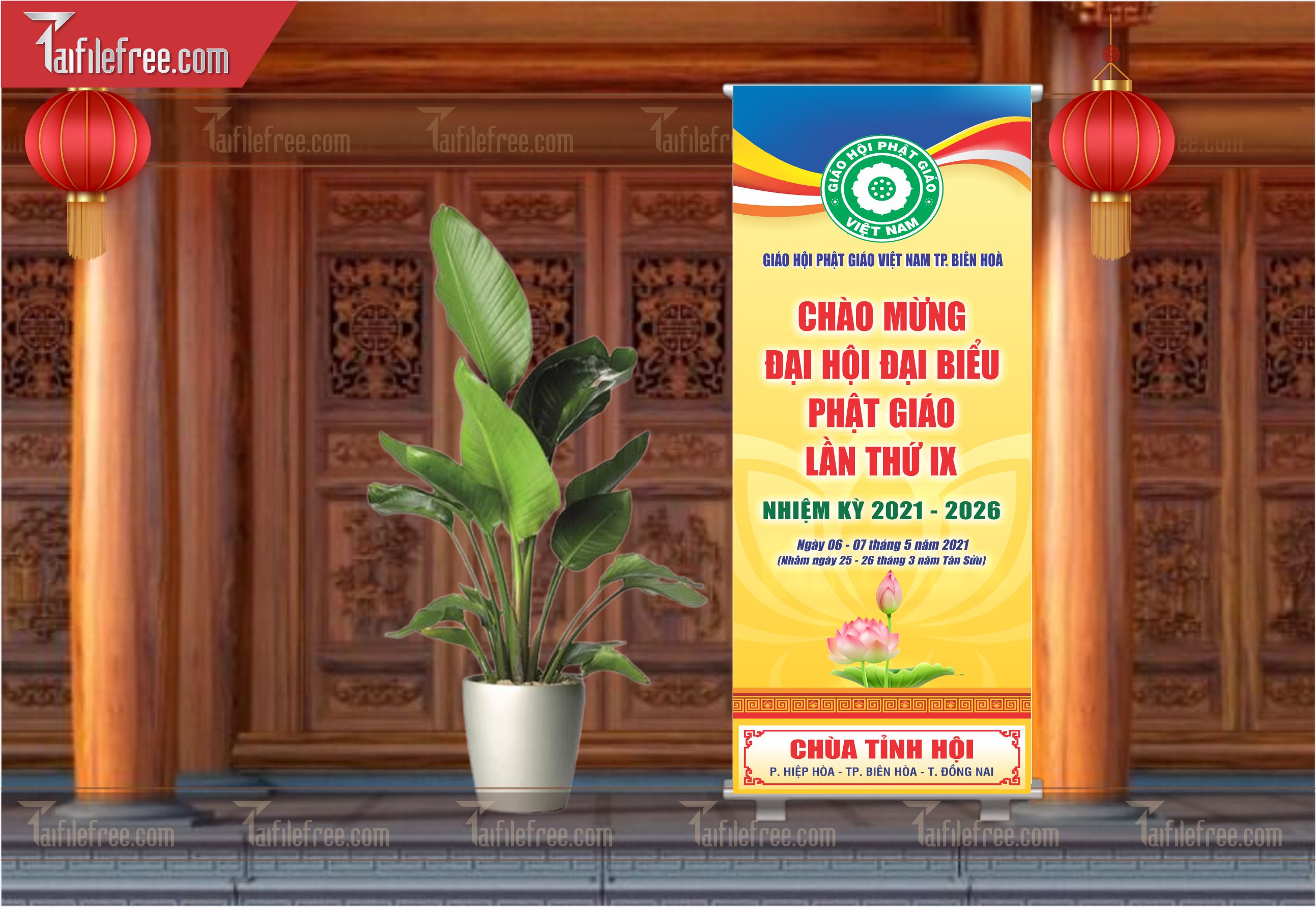 Mẫu Standee Mừng Lễ Phật Đản LPD19