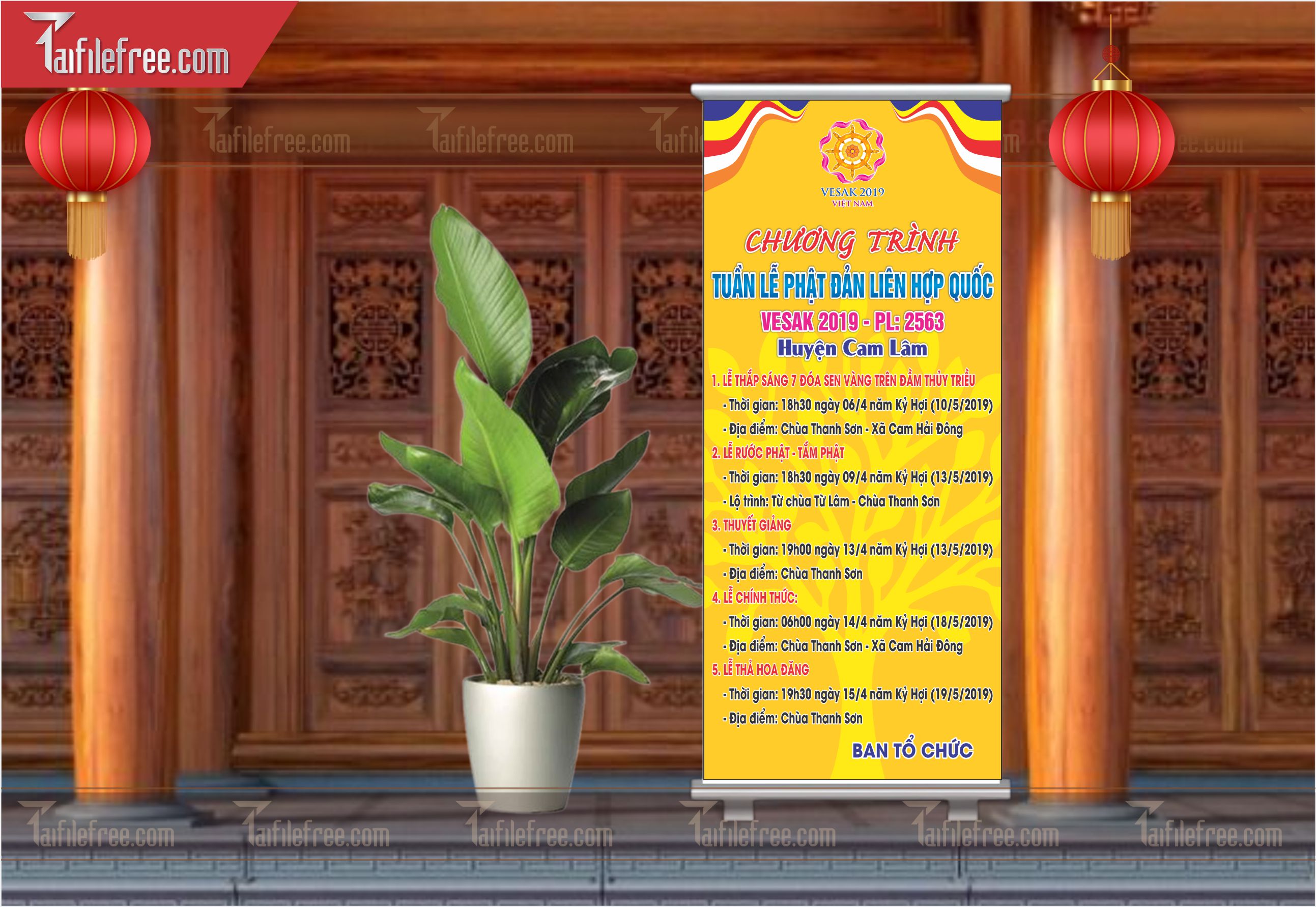 Mẫu Standee Mừng Lễ Phật Đản LPD28