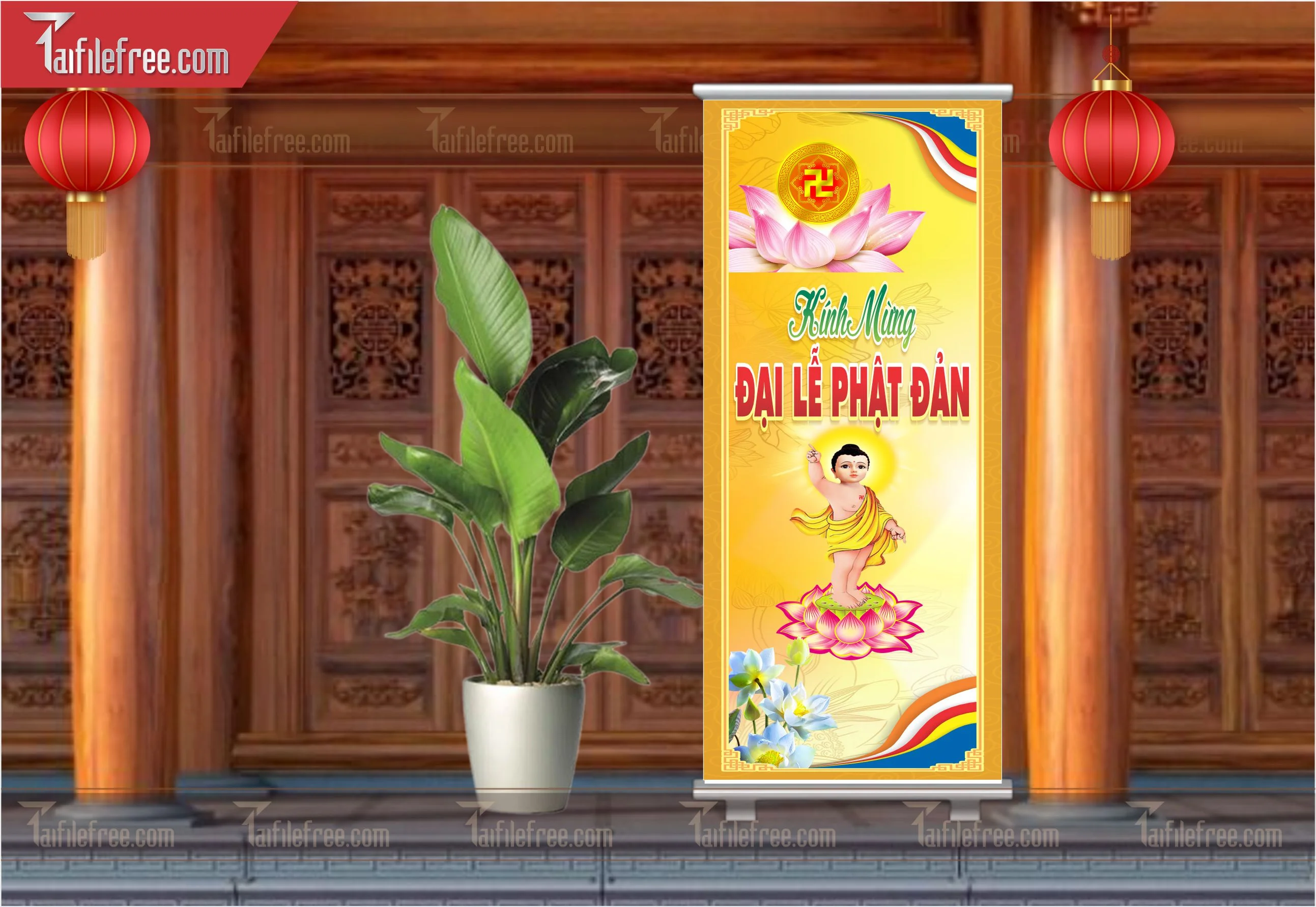 Mẫu Standee Mừng Lễ Phật Đản LPD29