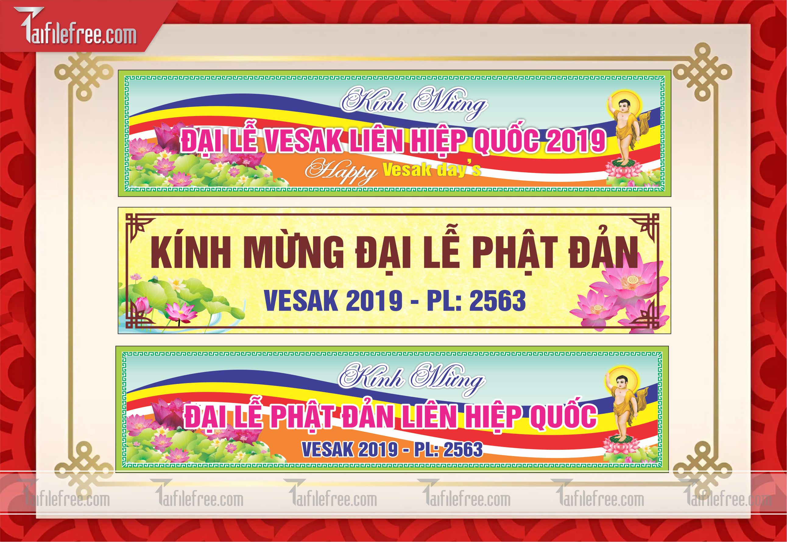 Mẫu Banner, Băng Rôn Mừng Lễ Phật Đản LPD32
