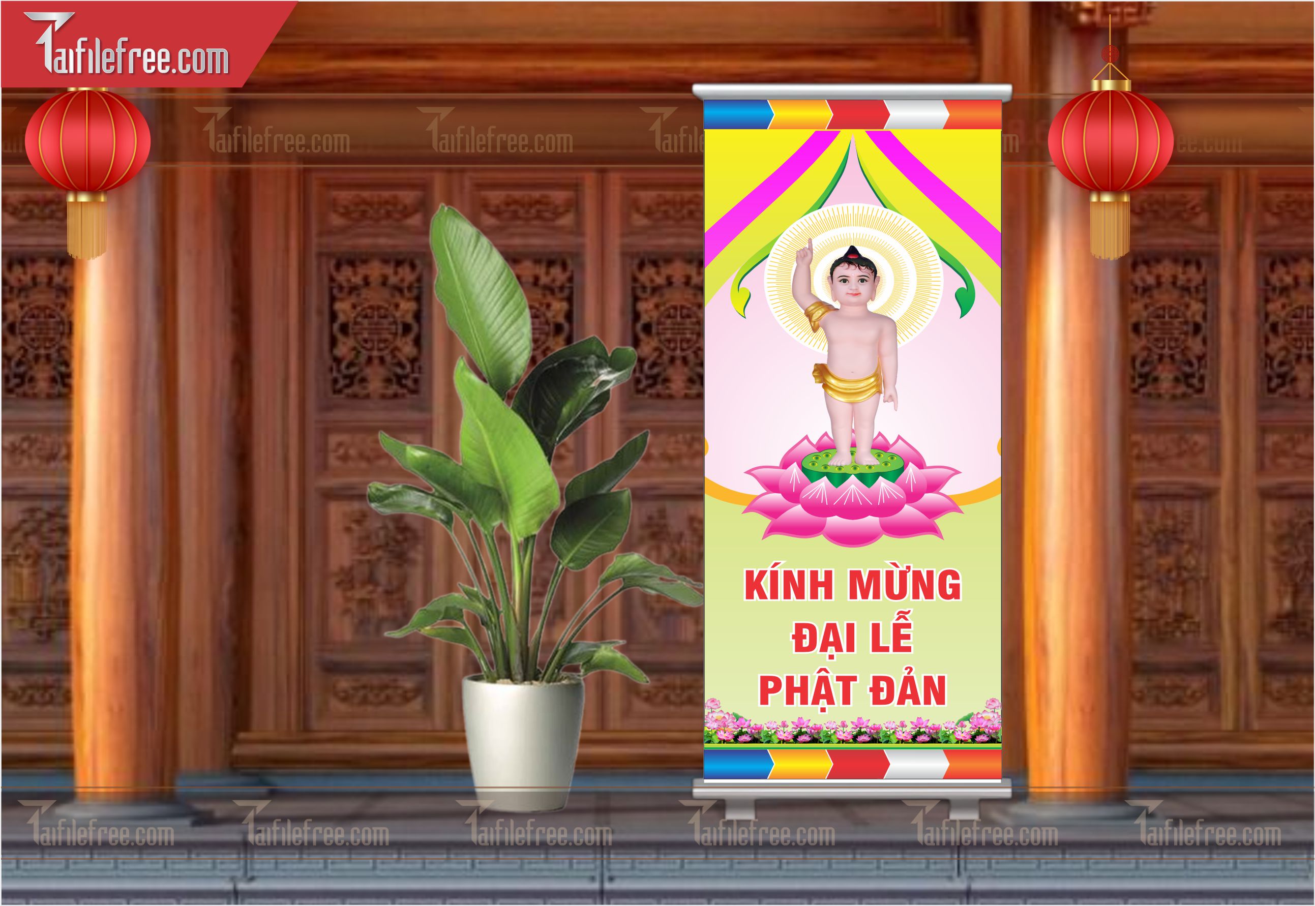 Mẫu Standee Mừng Lễ Phật Đản LPD39