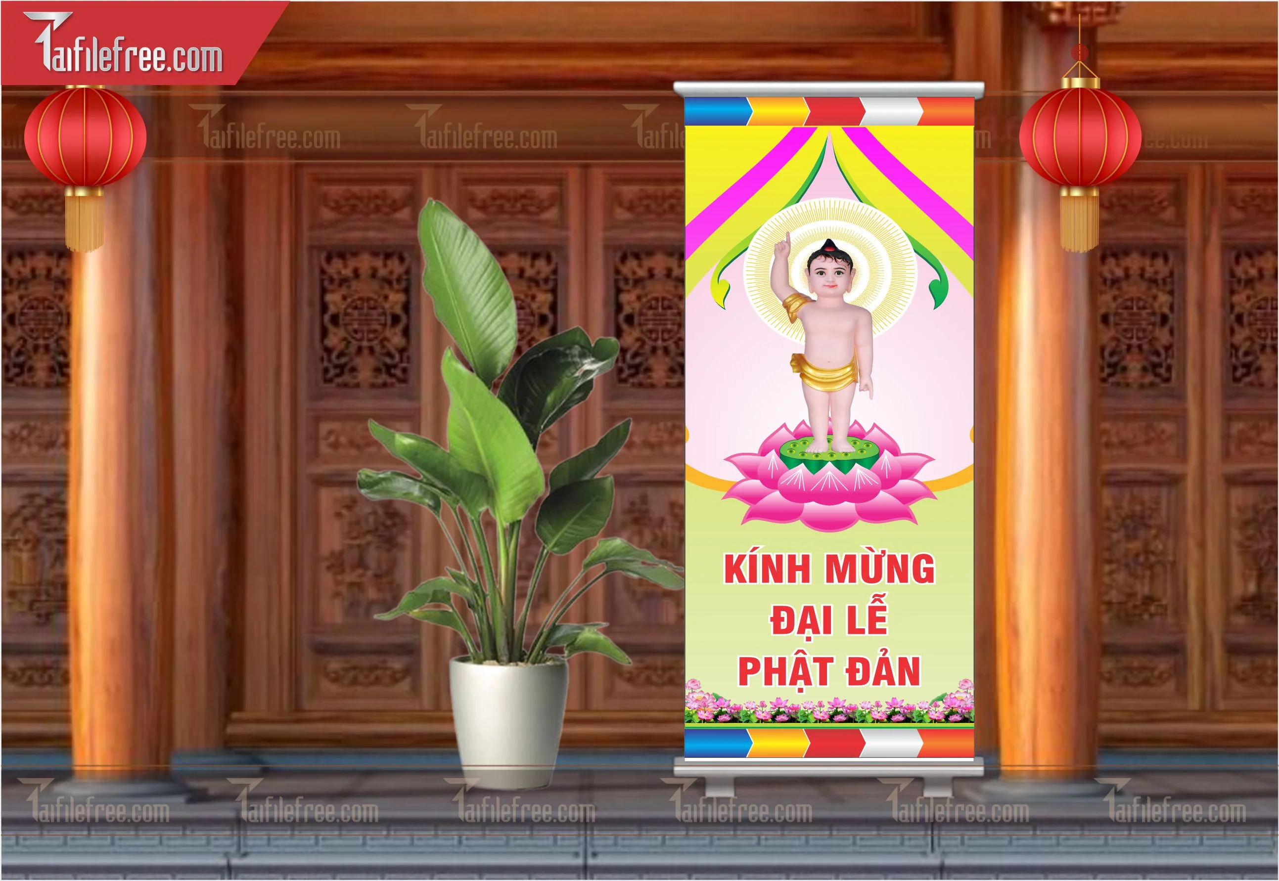 Mẫu Standee Mừng Lễ Phật Đản LPD39
