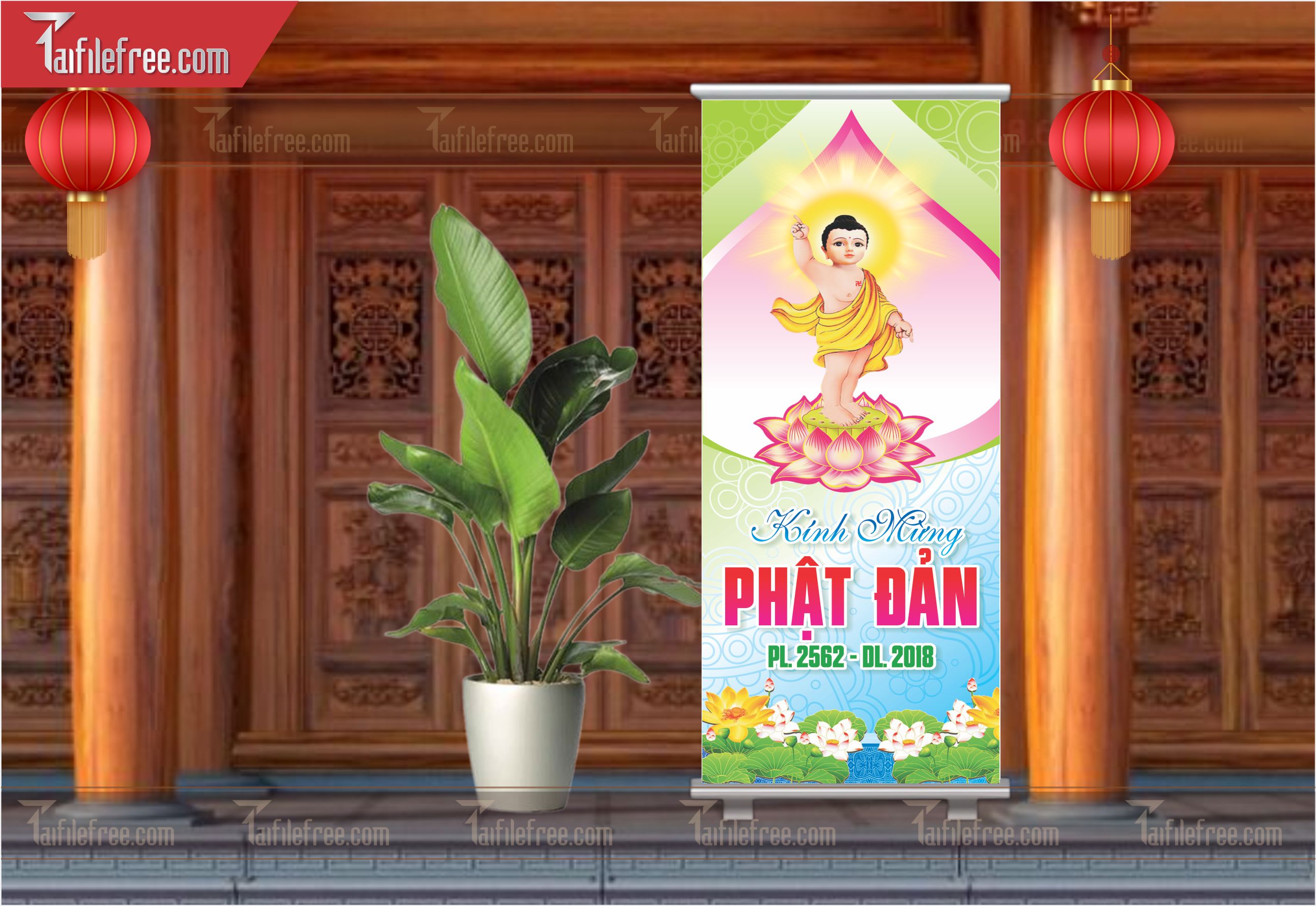 Mẫu Standee Mừng Lễ Phật Đản LPD42