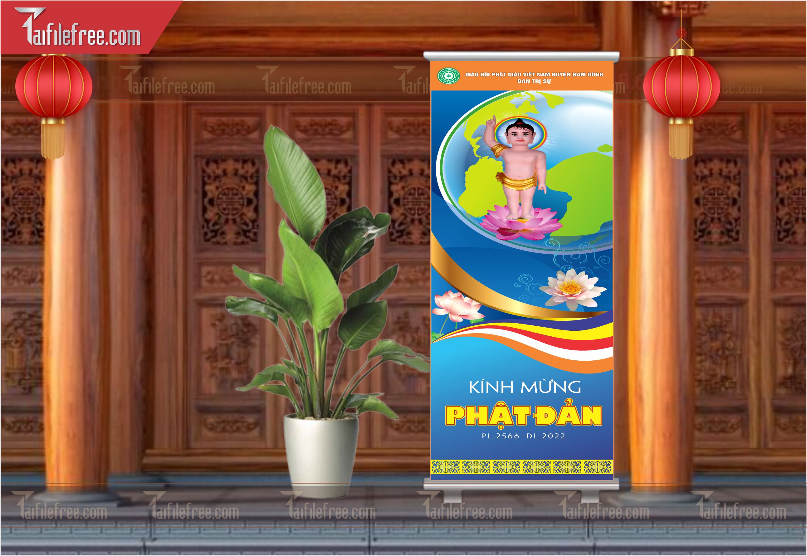 Mẫu Standee Mừng Lễ Phật Đản LPD43