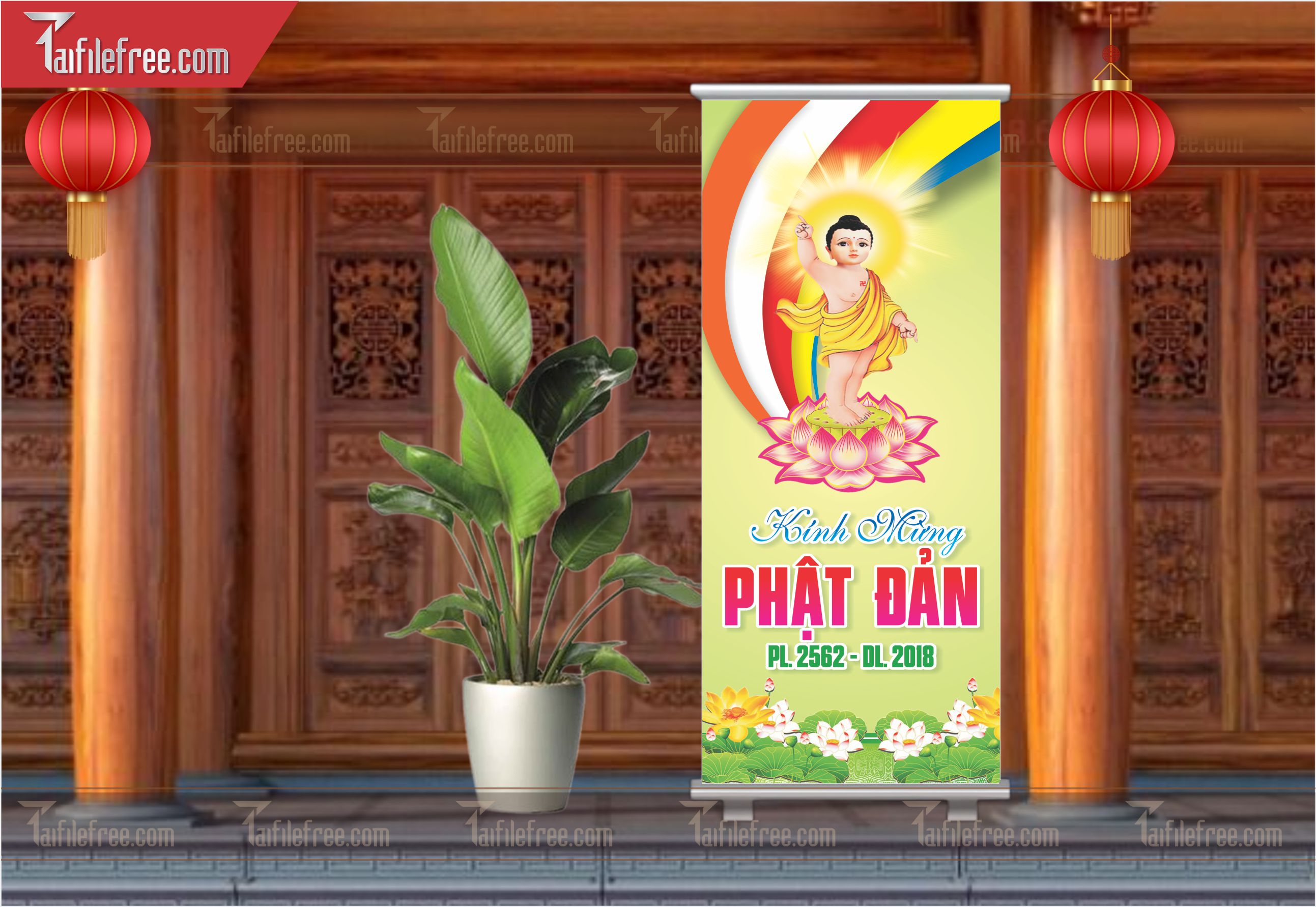 Mẫu Standee Mừng Lễ Phật Đản LPD44