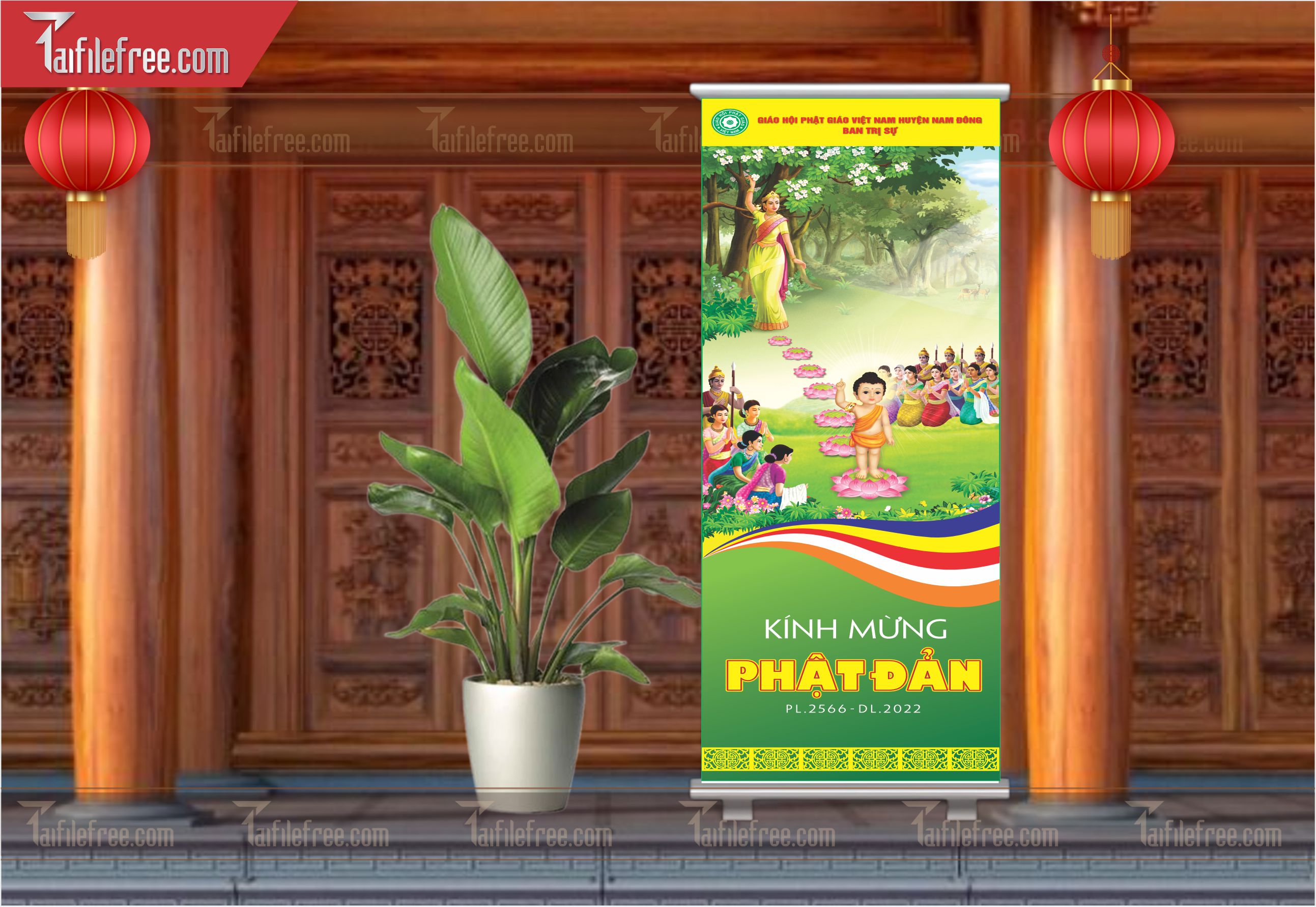 Mẫu Standee Mừng Lễ Phật Đản LPD45