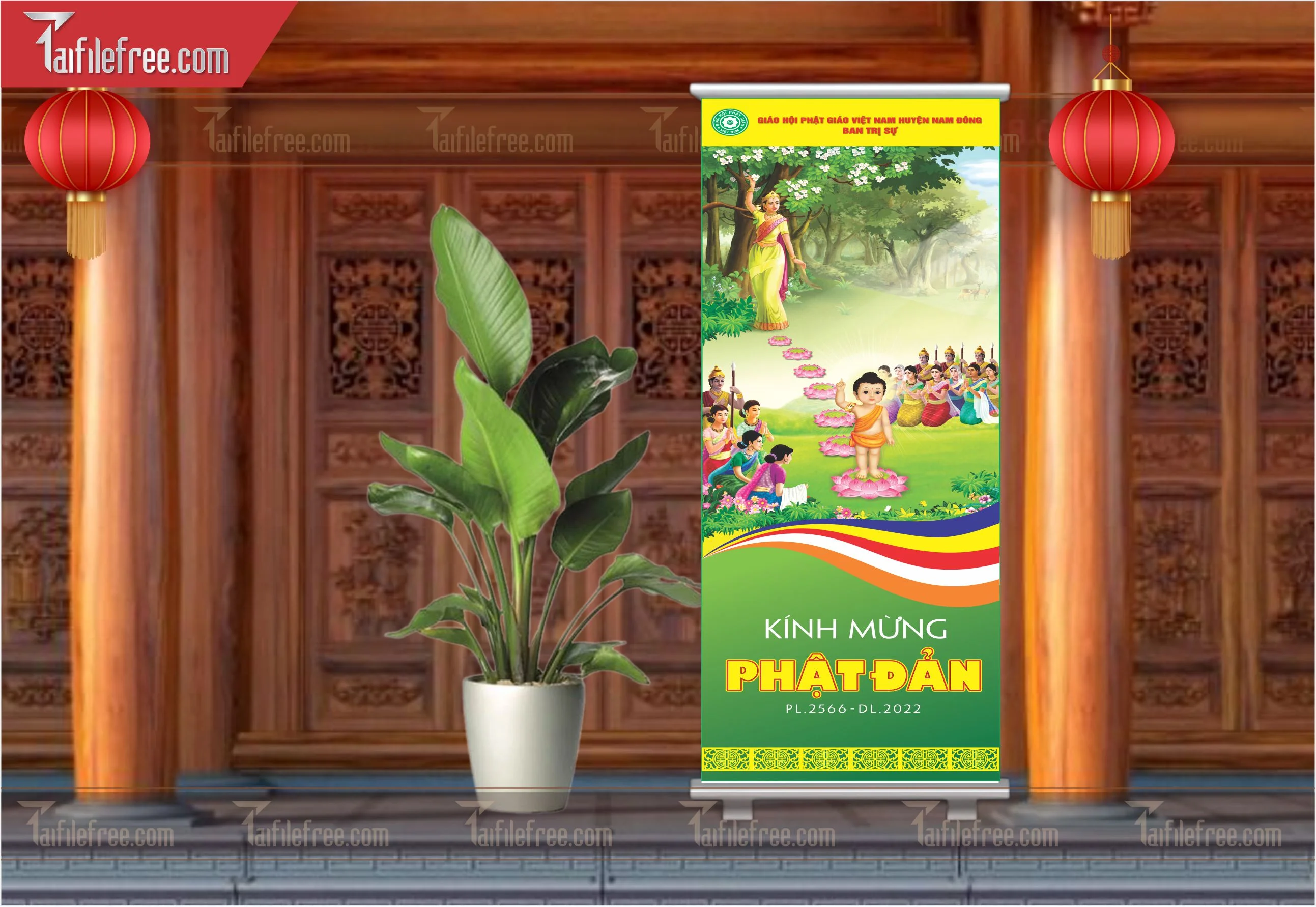 Mẫu Standee Mừng Lễ Phật Đản LPD45
