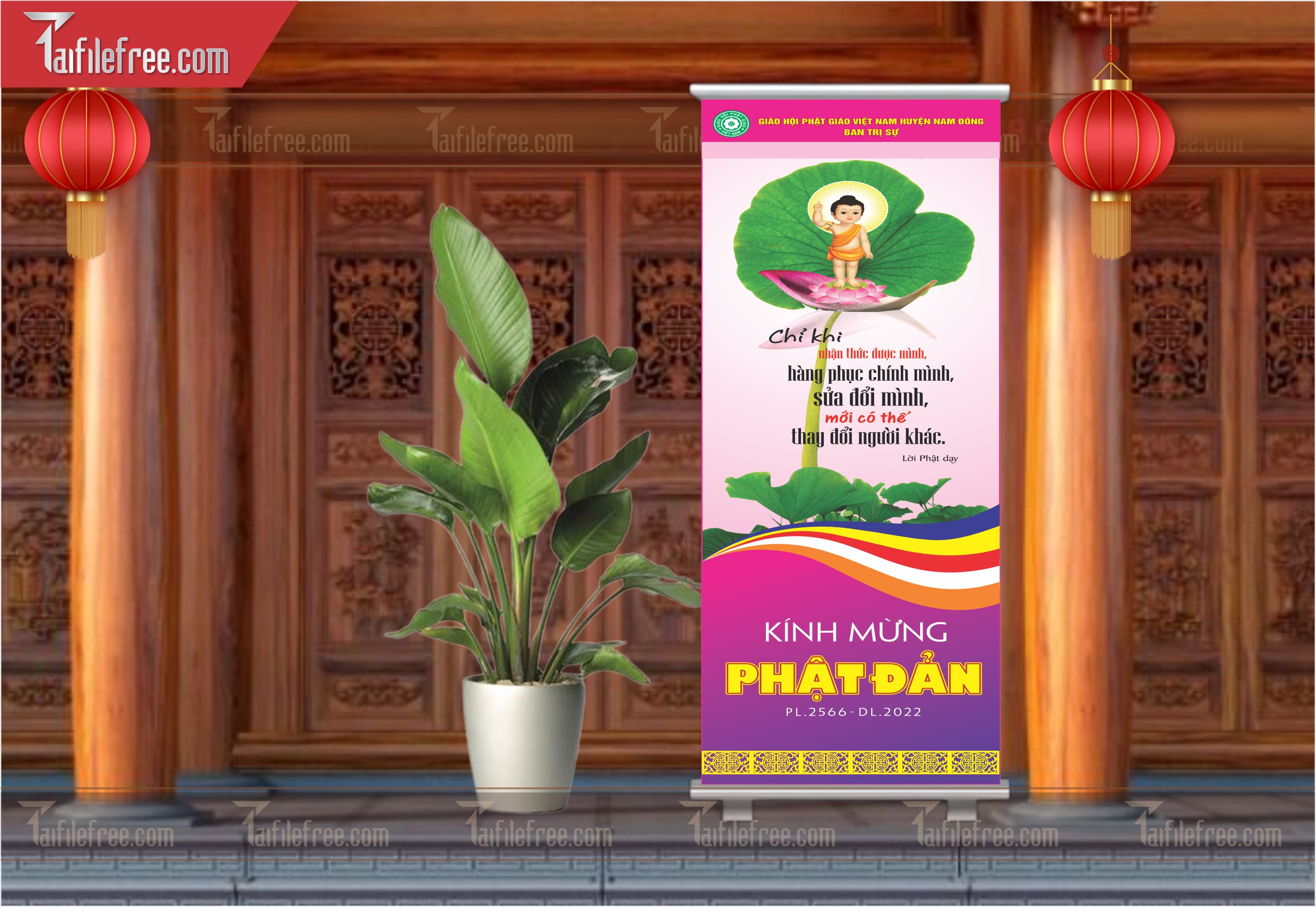Mẫu Standee Mừng Lễ Phật Đản LPD46