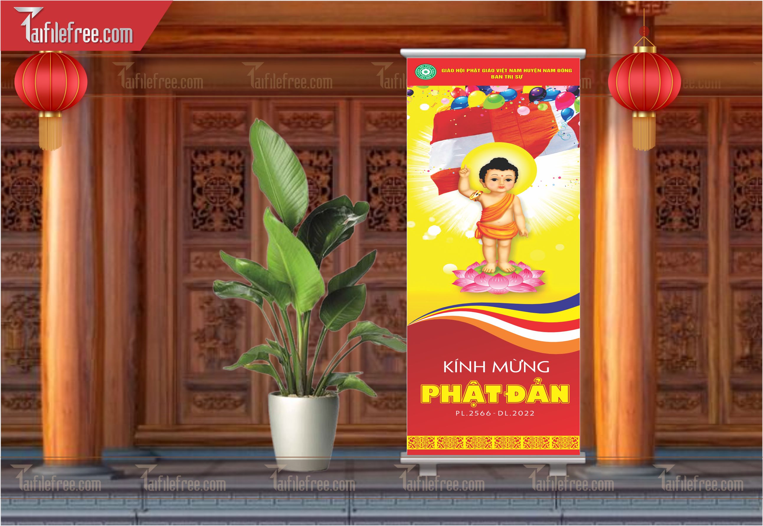 Mẫu Standee Mừng Lễ Phật Đản LPD47