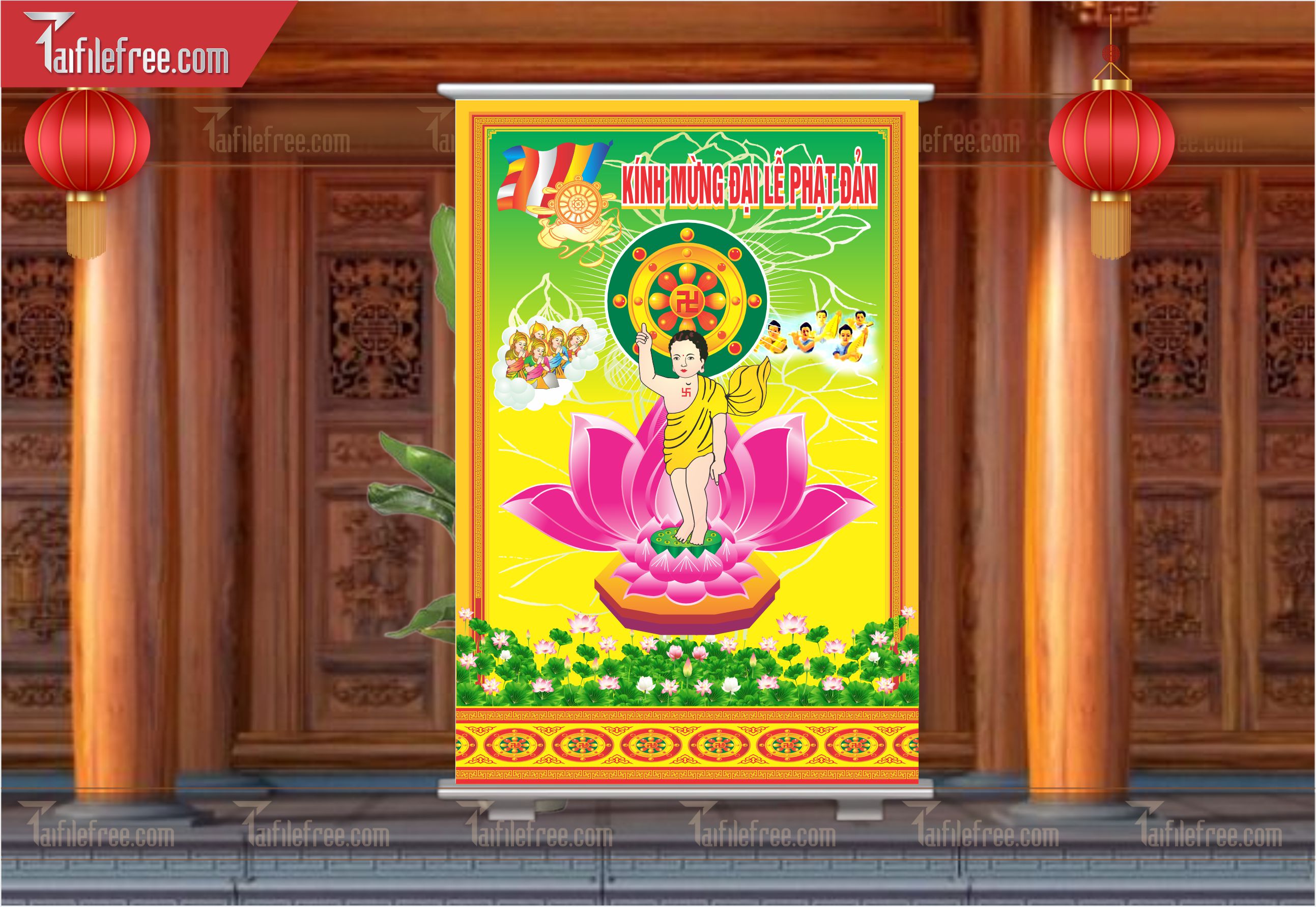 Mẫu Standee Mừng Lễ Phật Đản LPD50