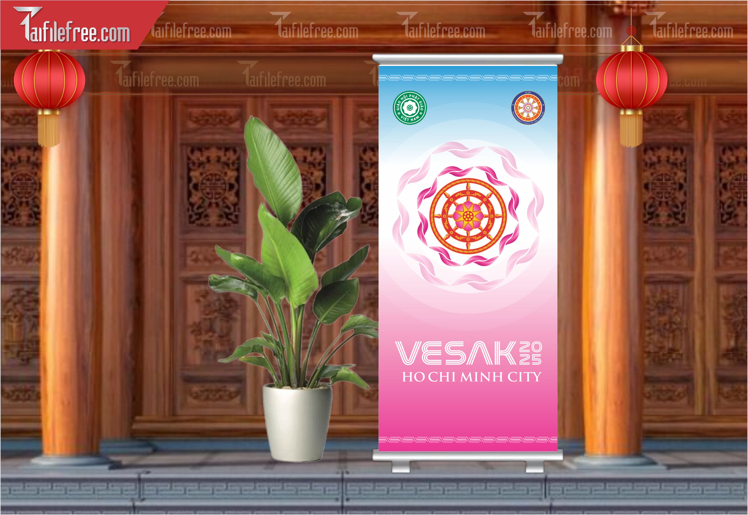 Standee - Backdrop Trang Trí Mừng Lễ Phật Đản LPD68