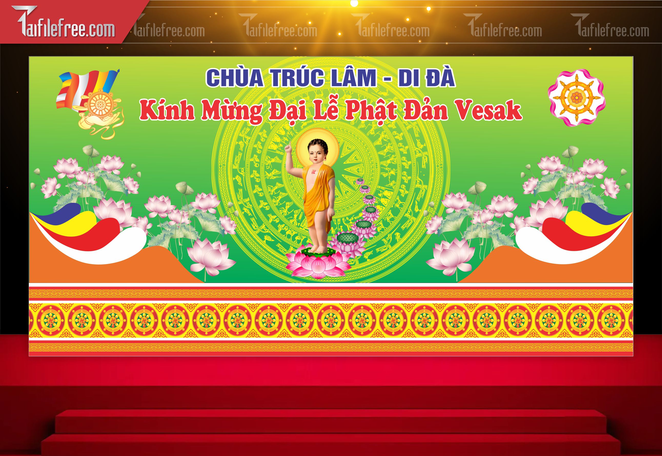 Backdrop Trang Trí Mừng Lễ Phật Đản LPD72