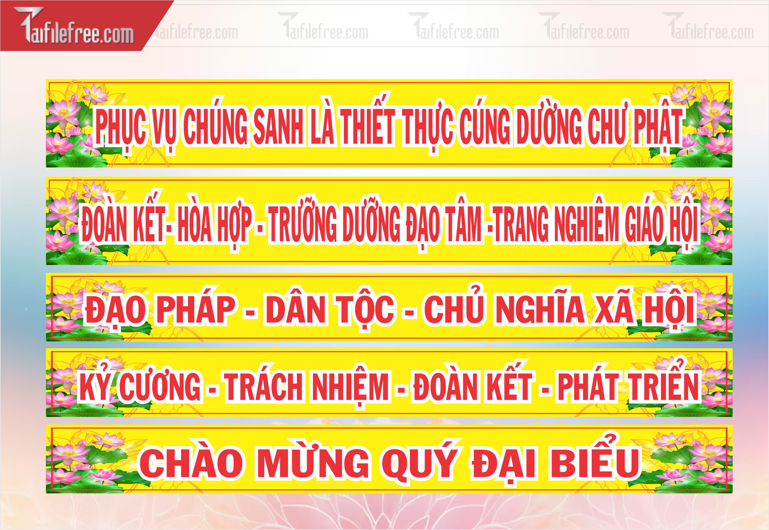 Băng Rôn Trang Trí Mừng Lễ Phật Đản LPD79