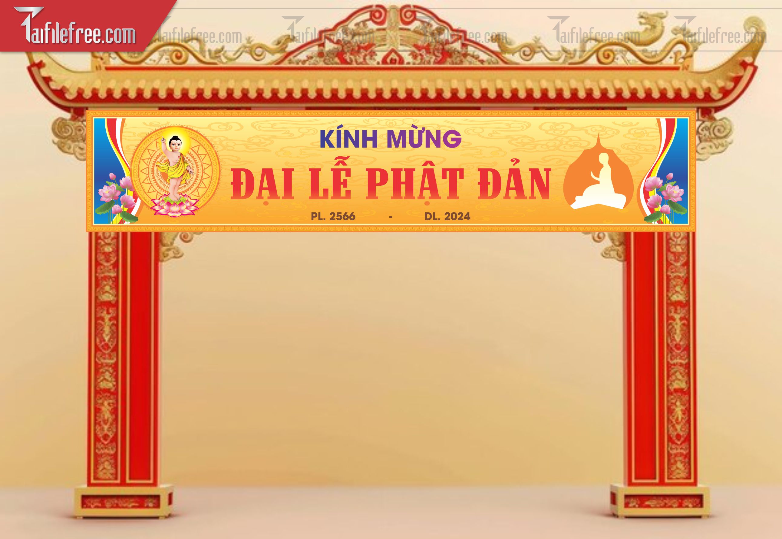 Băng Rôn Trang Trí Mừng Lễ Phật Đản LPD83