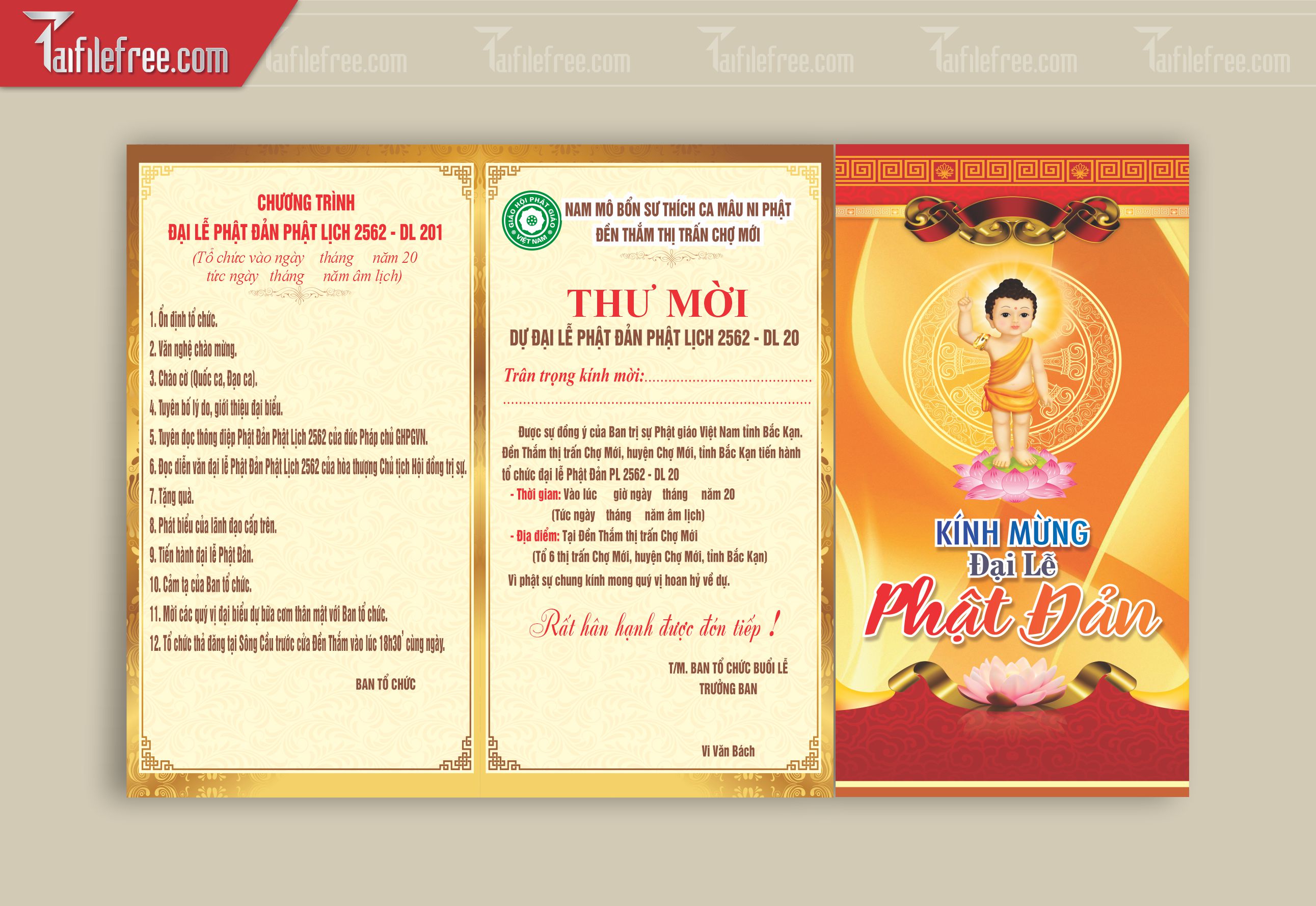 Thư Mời Mừng Lễ Phật Đản LPD98