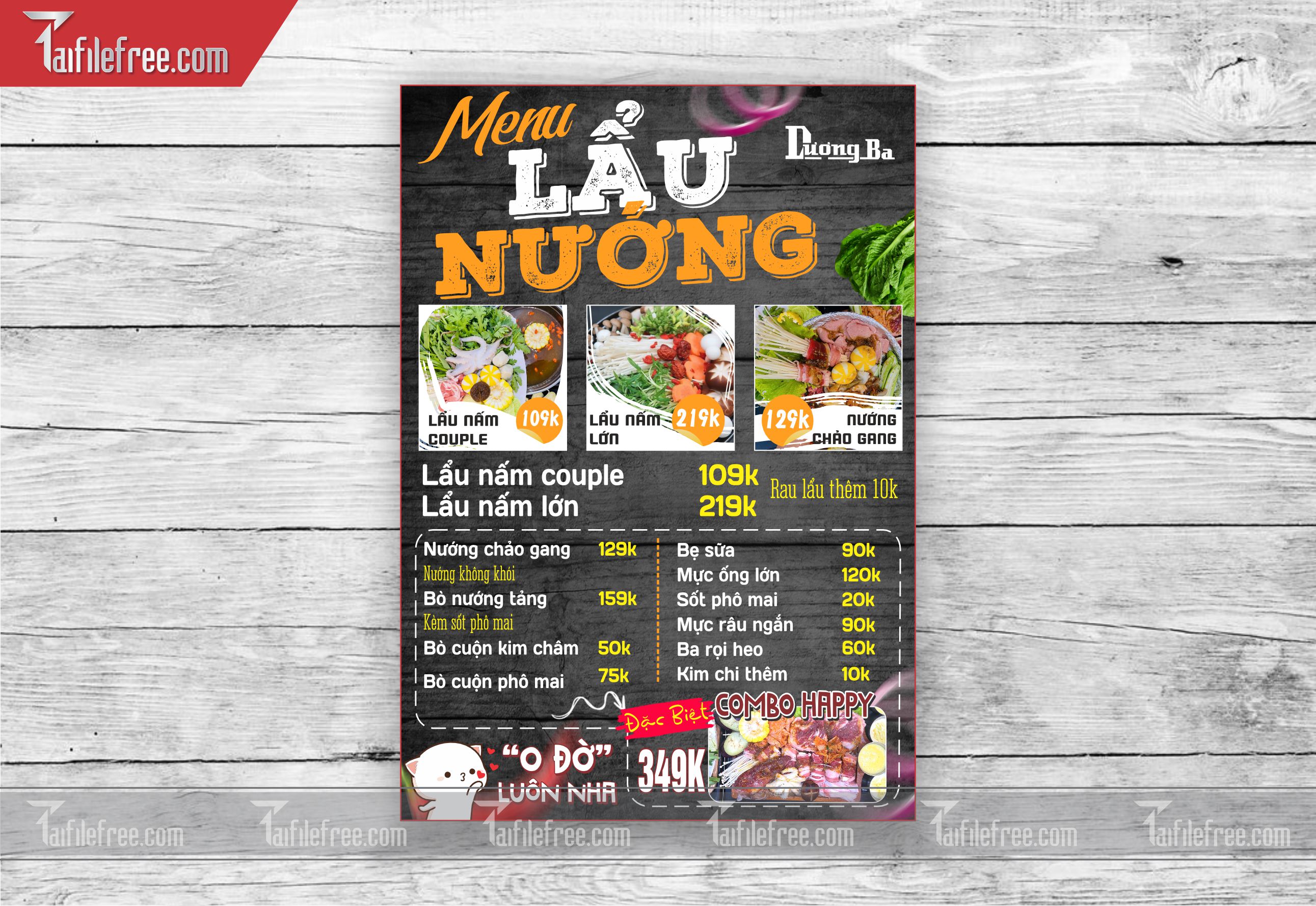 MENU FOOD LẨU NƯỚNG_M01