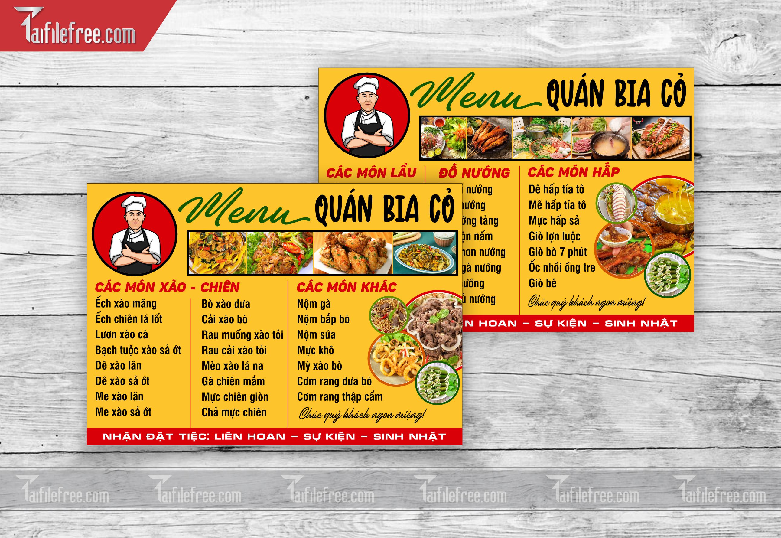 MENU FOOD, QUÁN NHẬU_M04