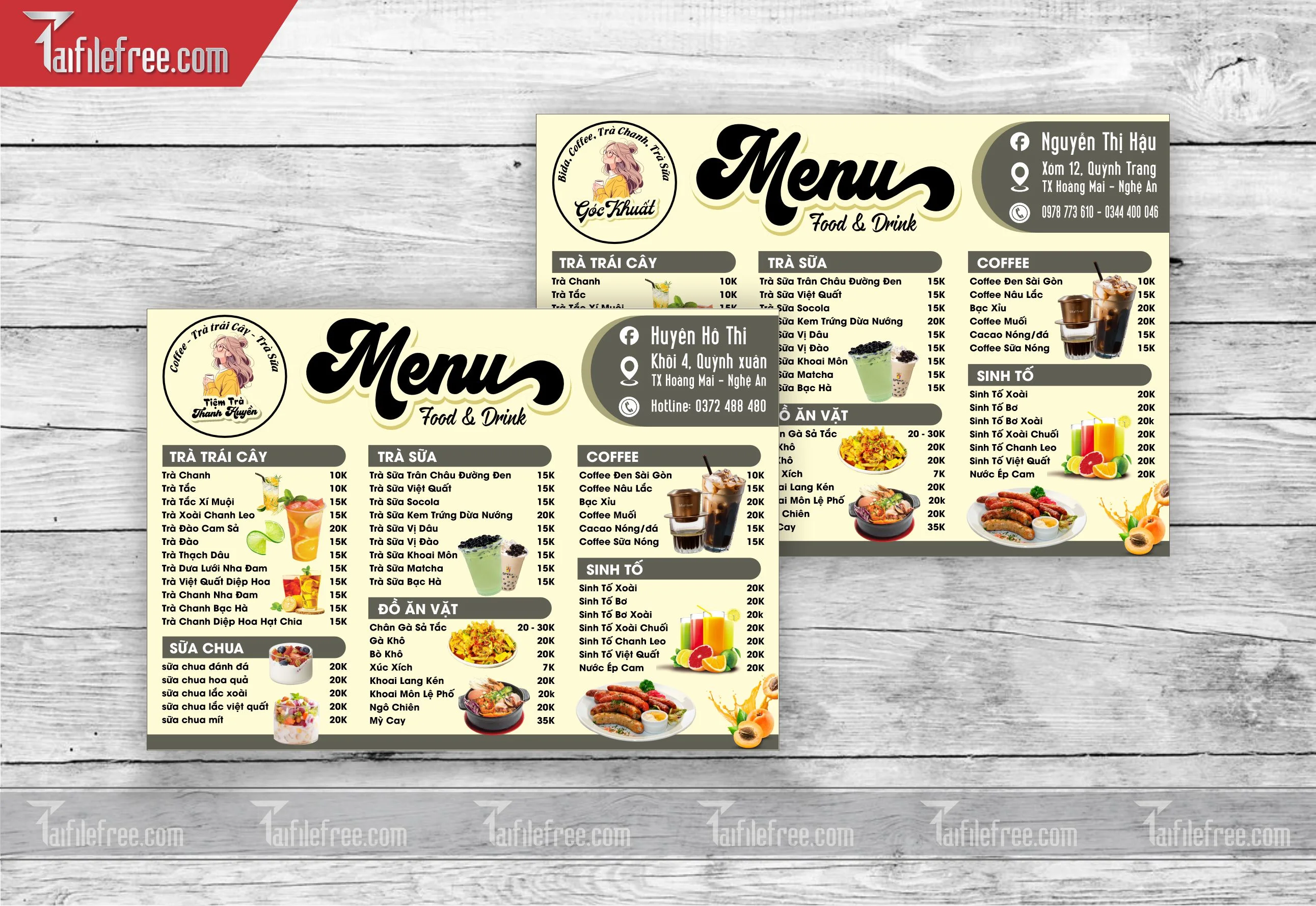 MENU TRÀ SỮA, GIẢI KHÁT_M05