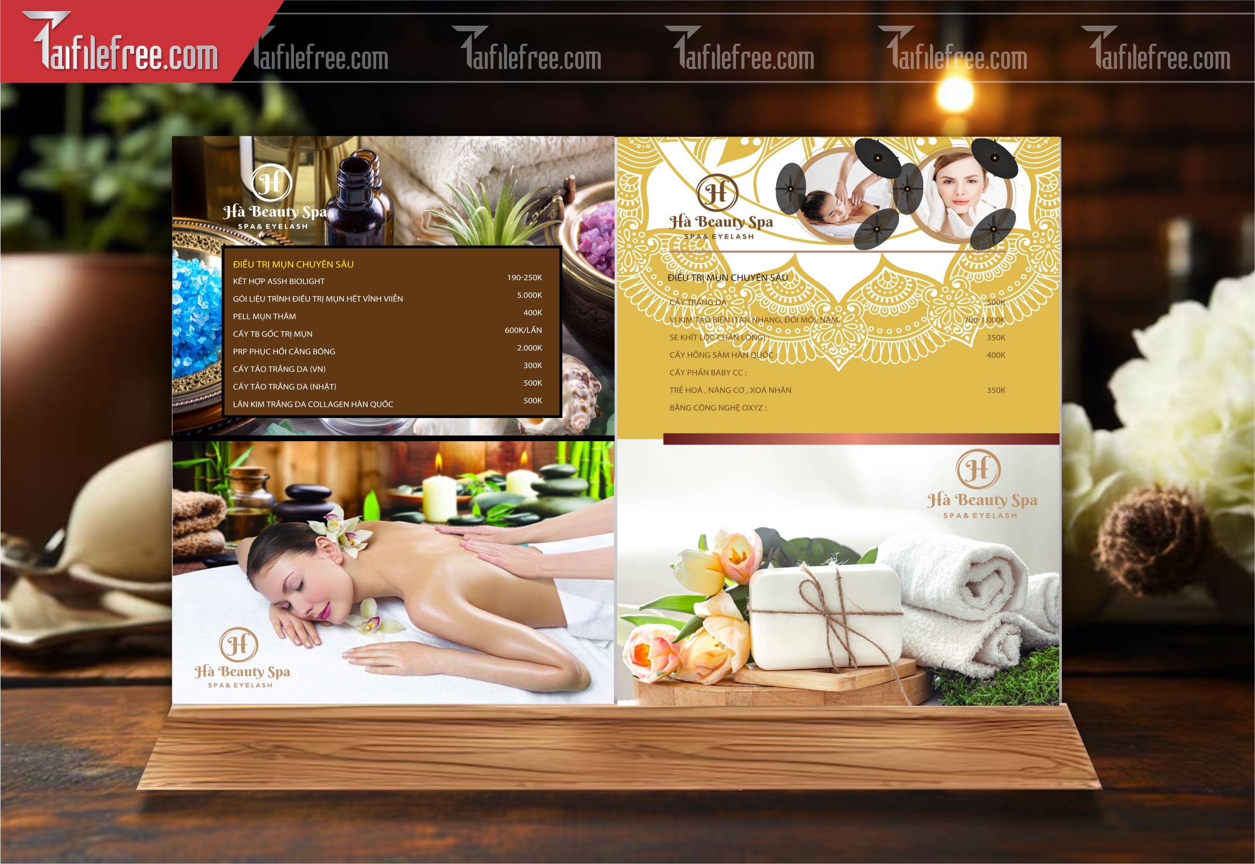 Mẫu Vector Menu Spa Đẹp_M104