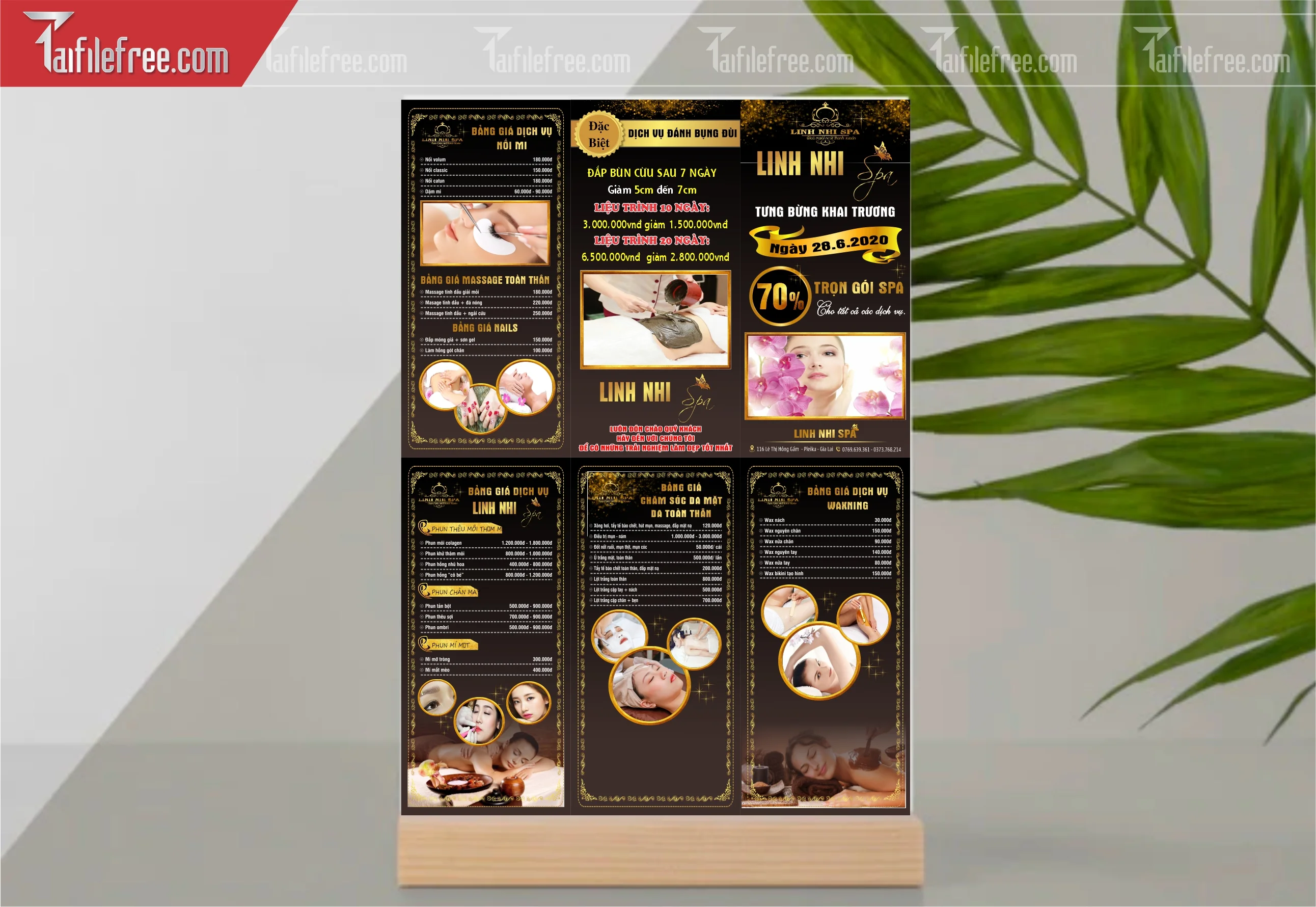 Mẫu Vector Menu Spa Đẹp_M107