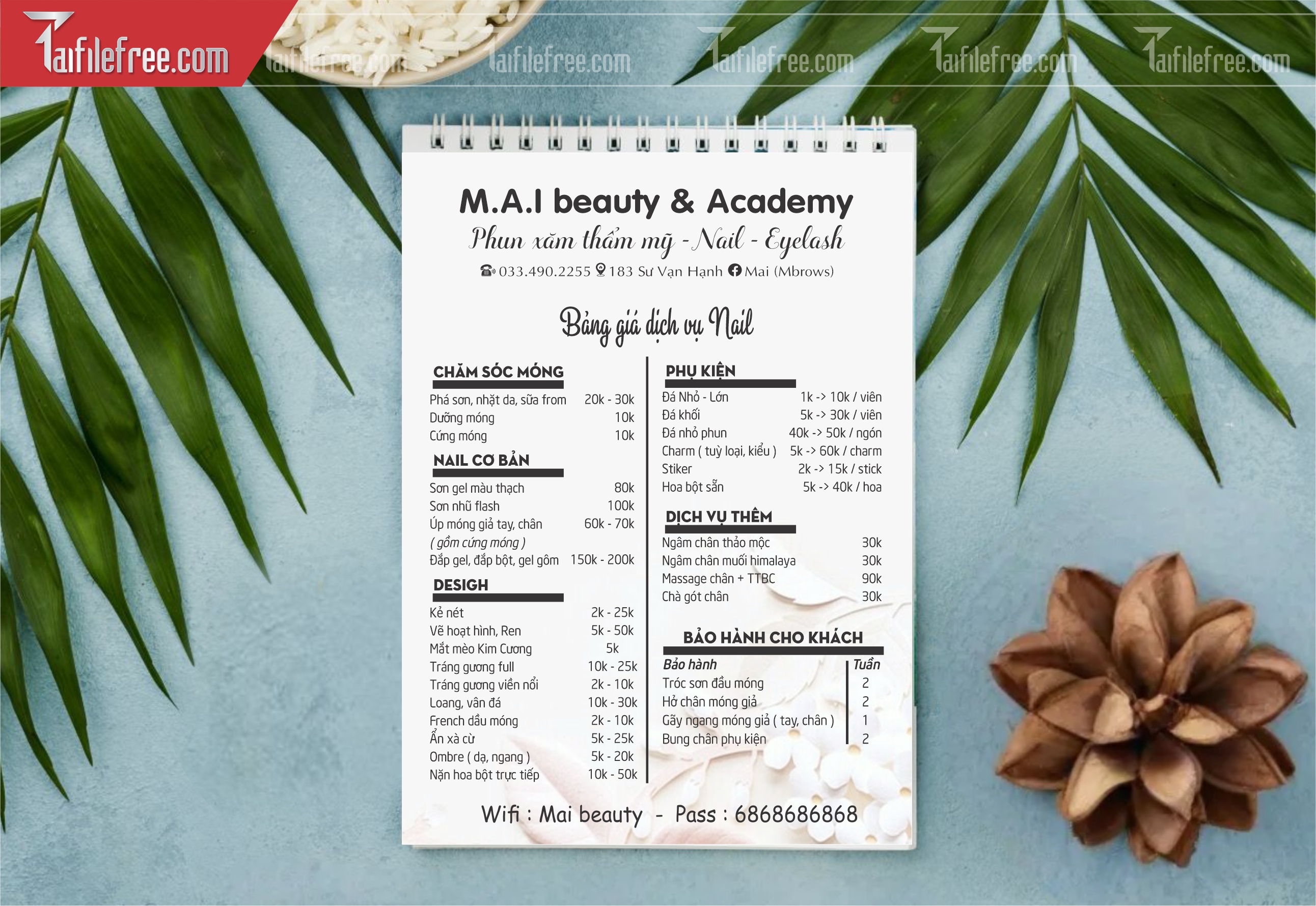 Menu Spa Beauty_M110