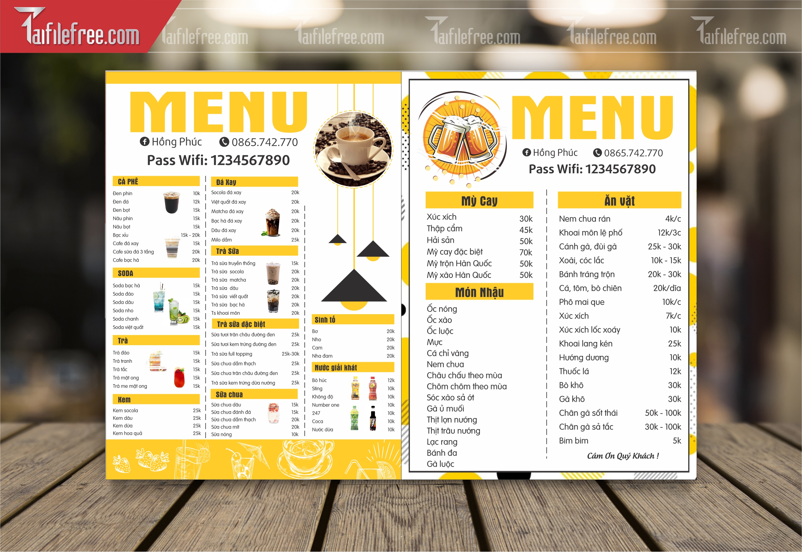 Menu Food & Drink_M111