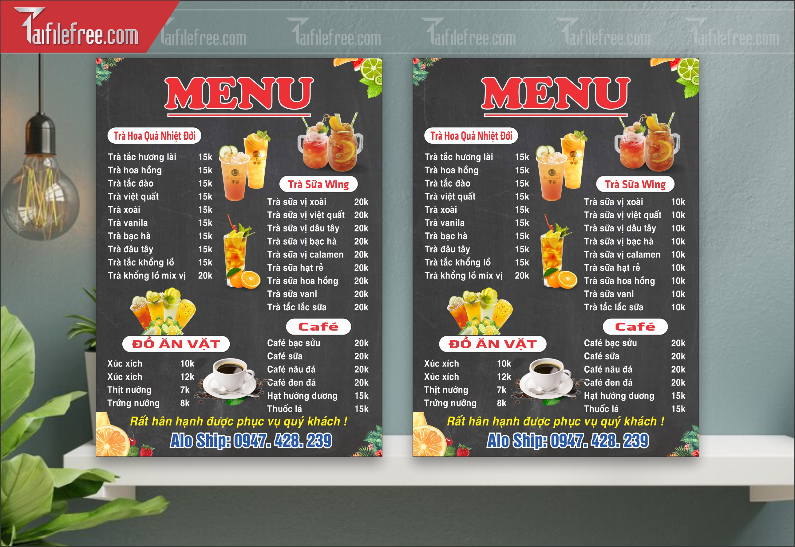 Menu Trà Hoa Quả Nhiệt Đới_M112