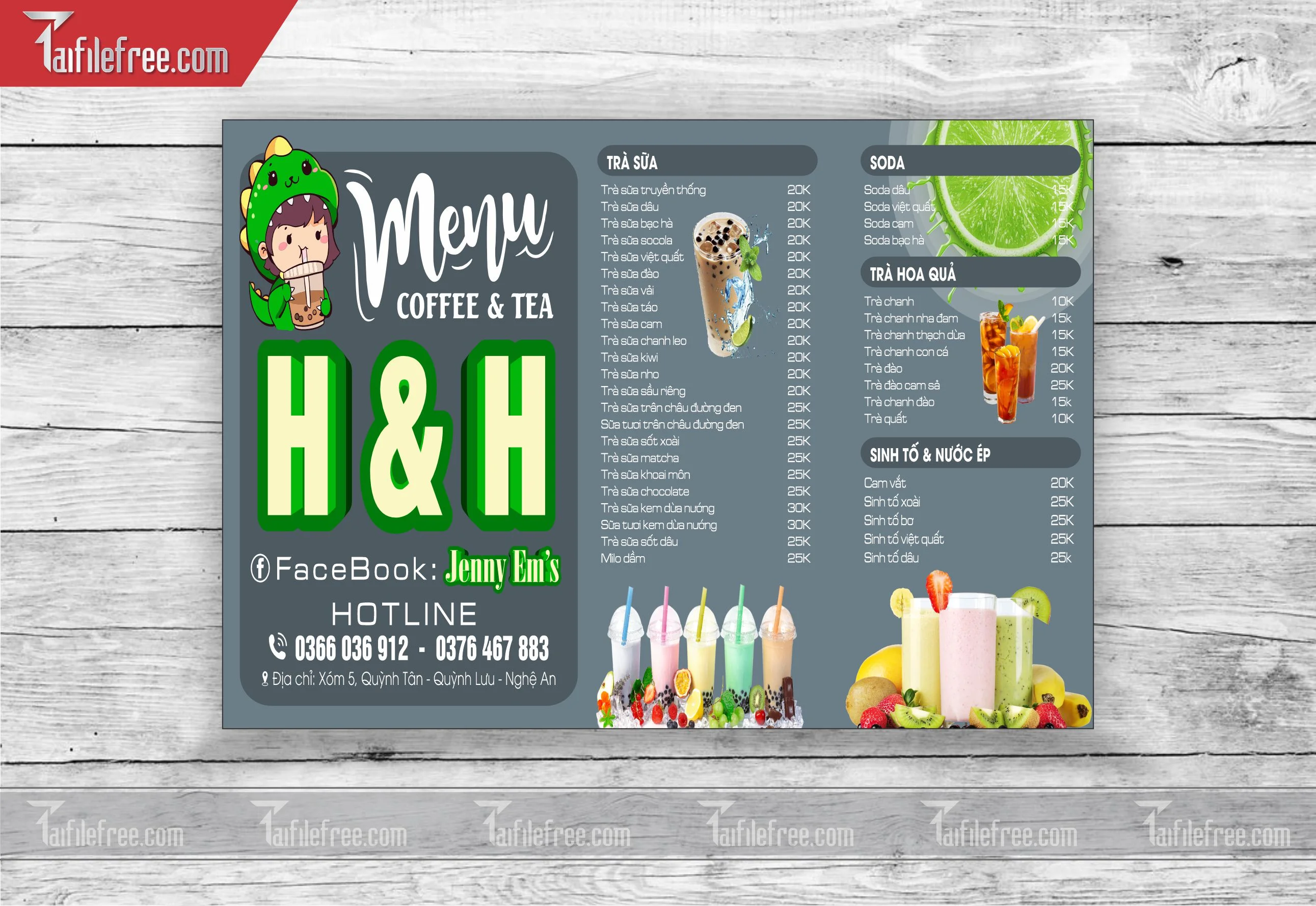 MENU ĐỒ UỐNG, TRÀ SỮA_M12