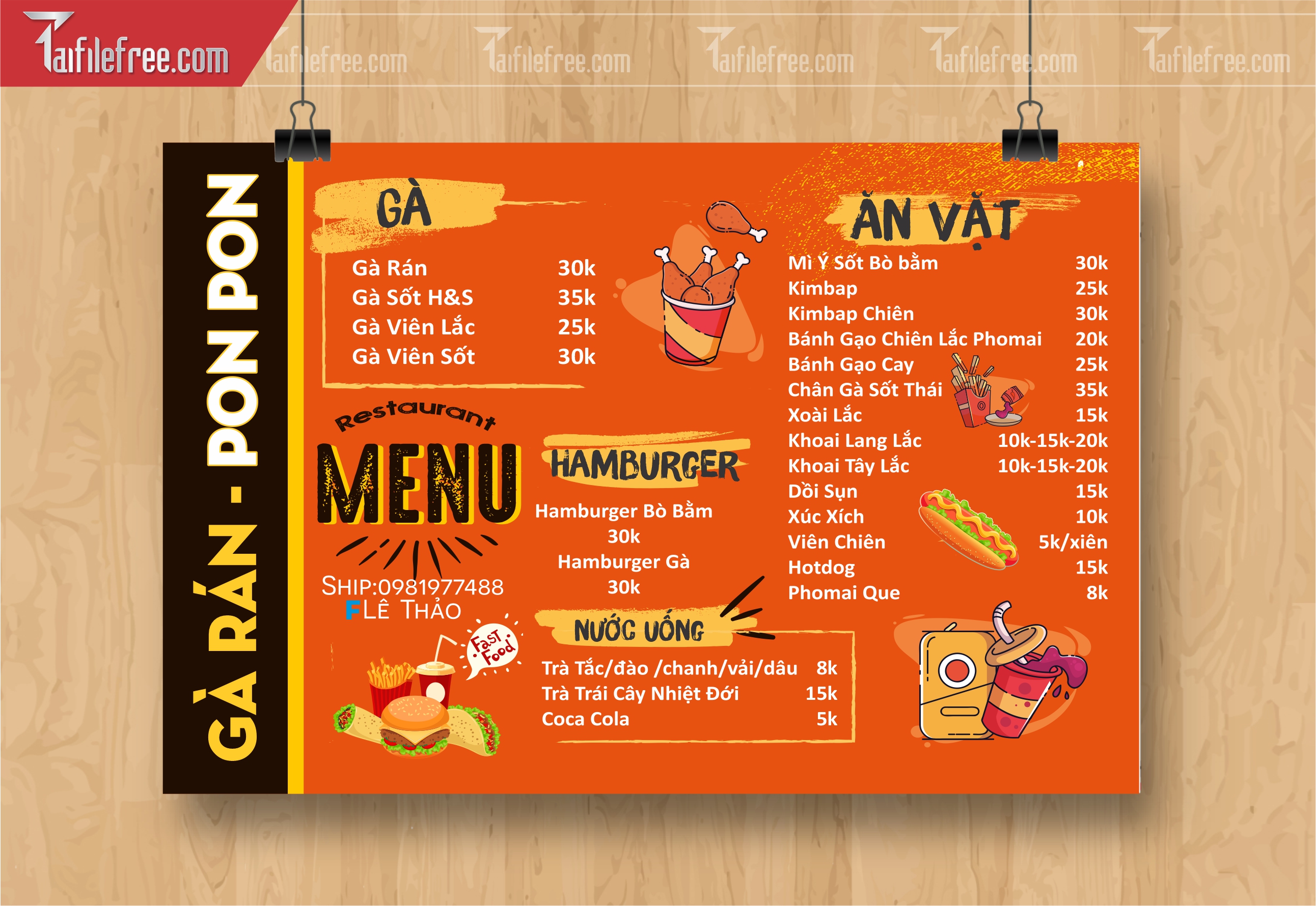 Menu Ăn Vặt, Gà Rán_M121