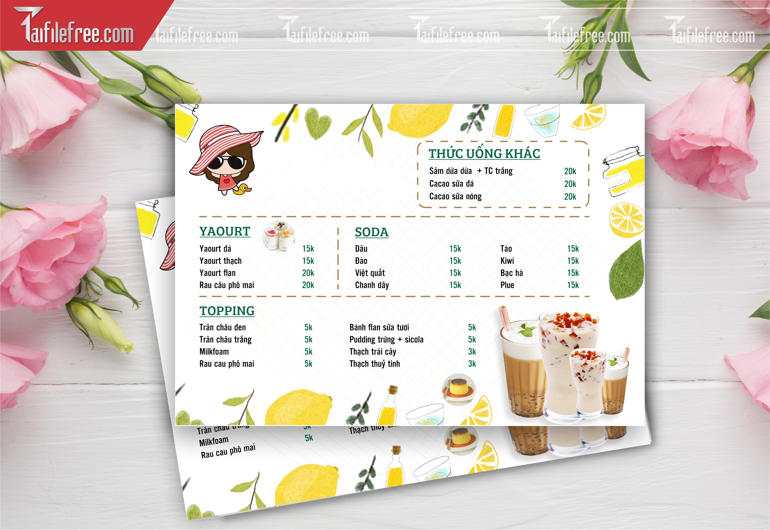 Menu Nước Giải Khát_M122