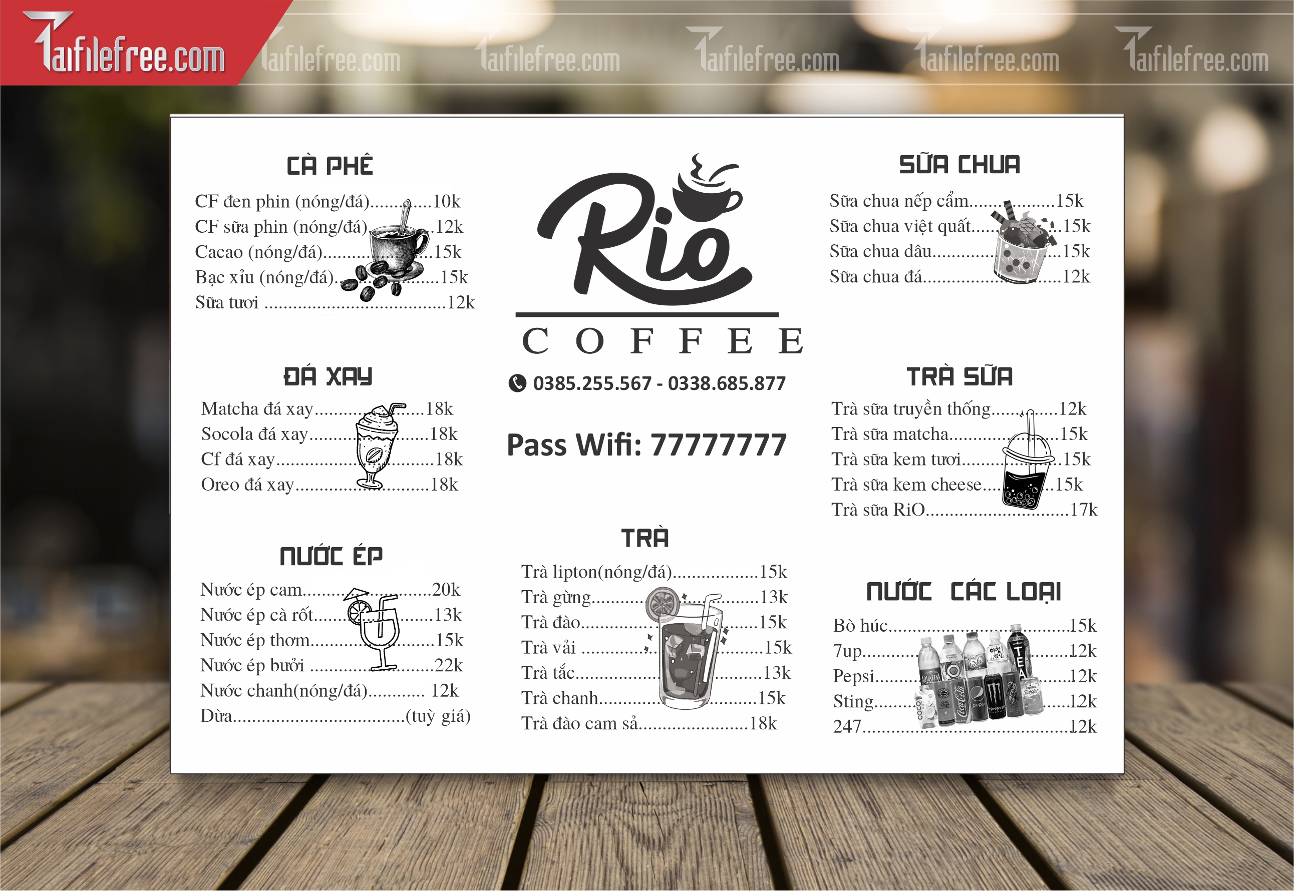 Menu Nước Giải Khát, Coffee_M125