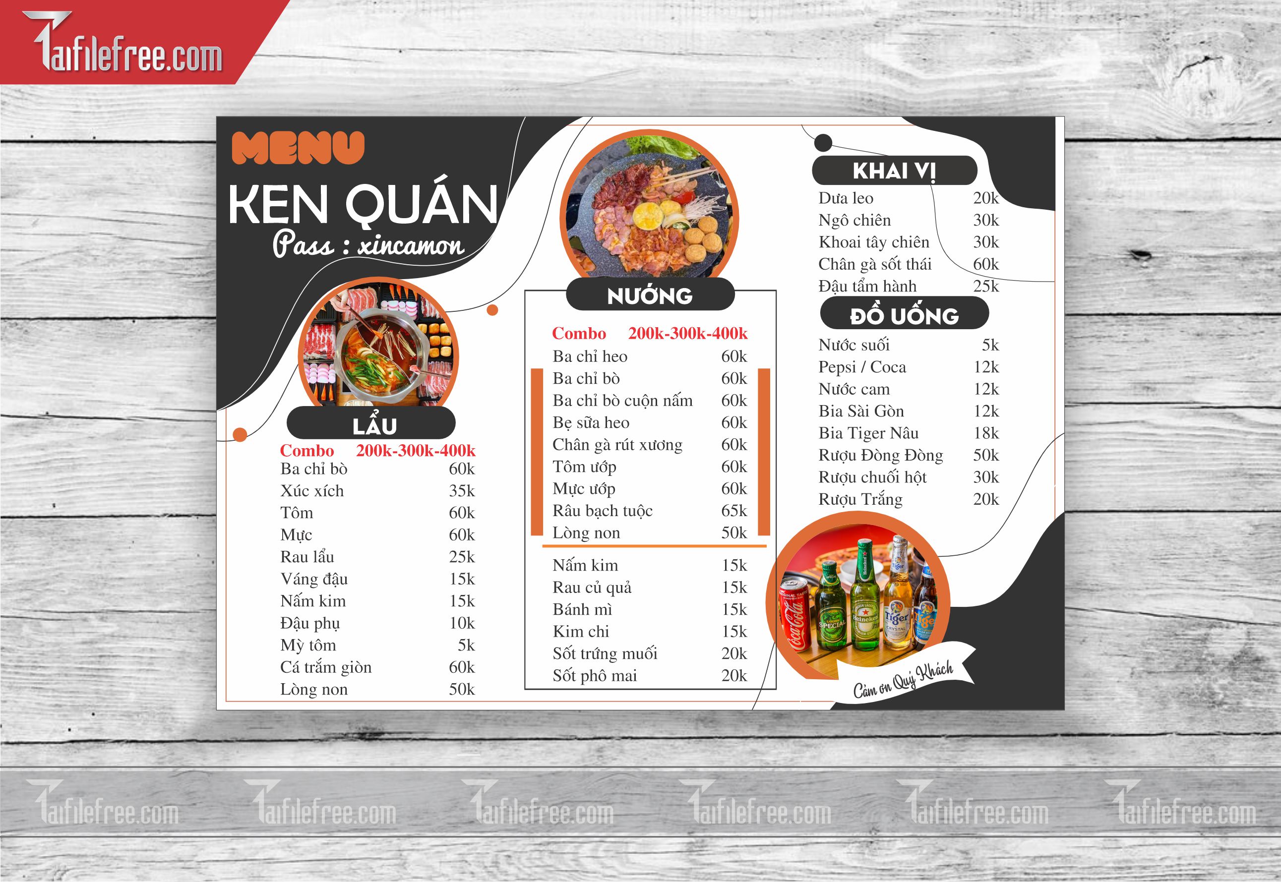 MENU QUÁN NHẬU_M22